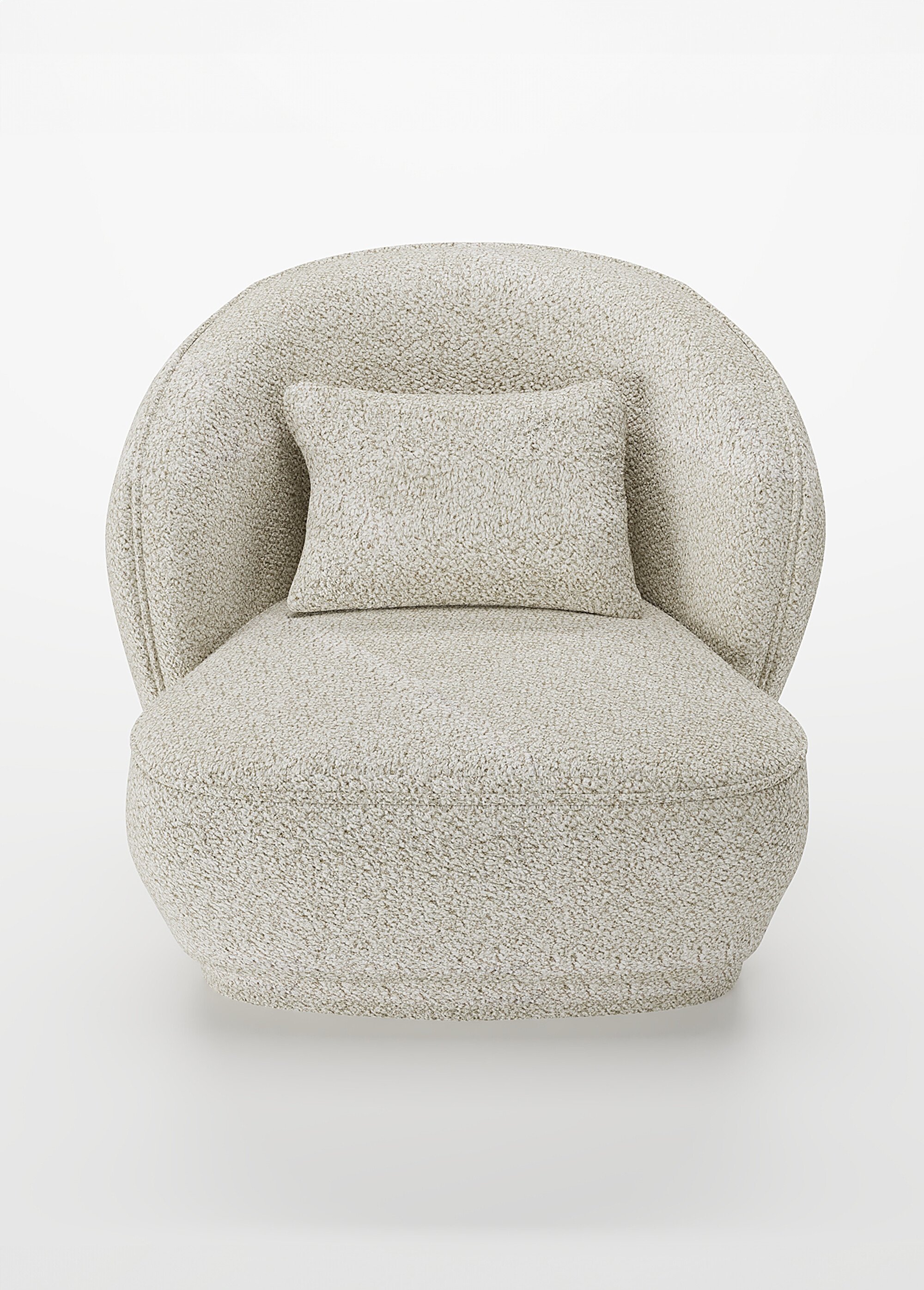 Fauteuil cocooning au look design BEIGE POT-PABLO DE1