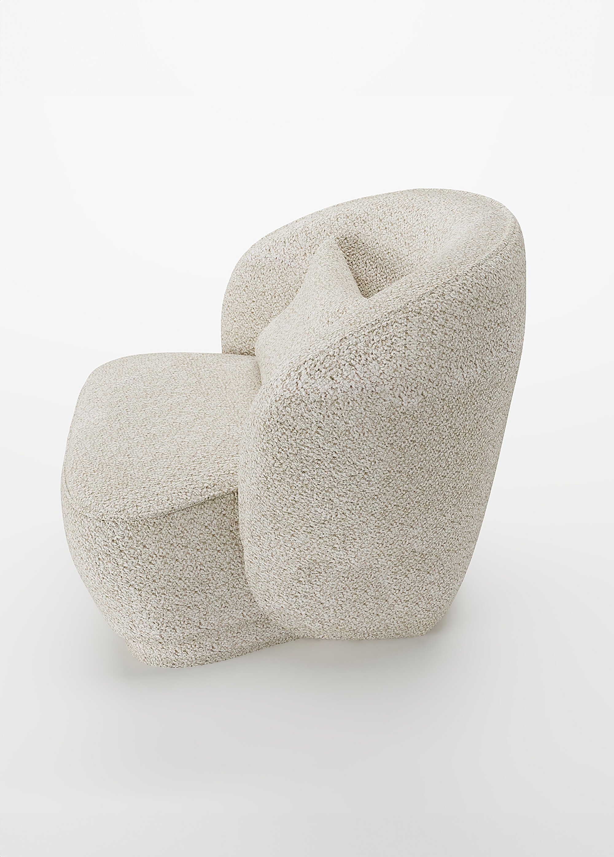 Fauteuil cocooning au look design BEIGE POT-PABLO GA1