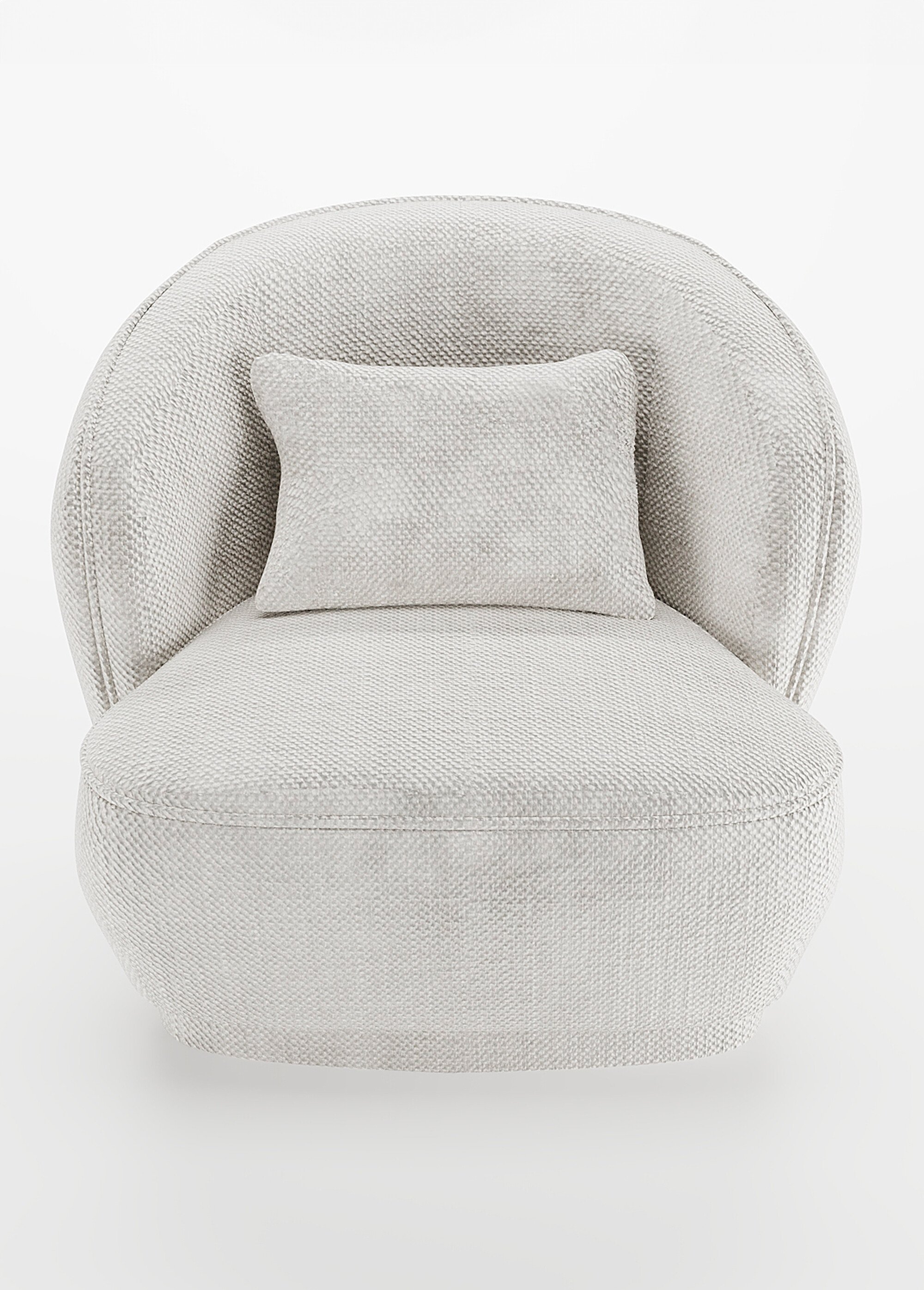 Fauteuil cocooning au look design BLANC POT-PABLO DE1