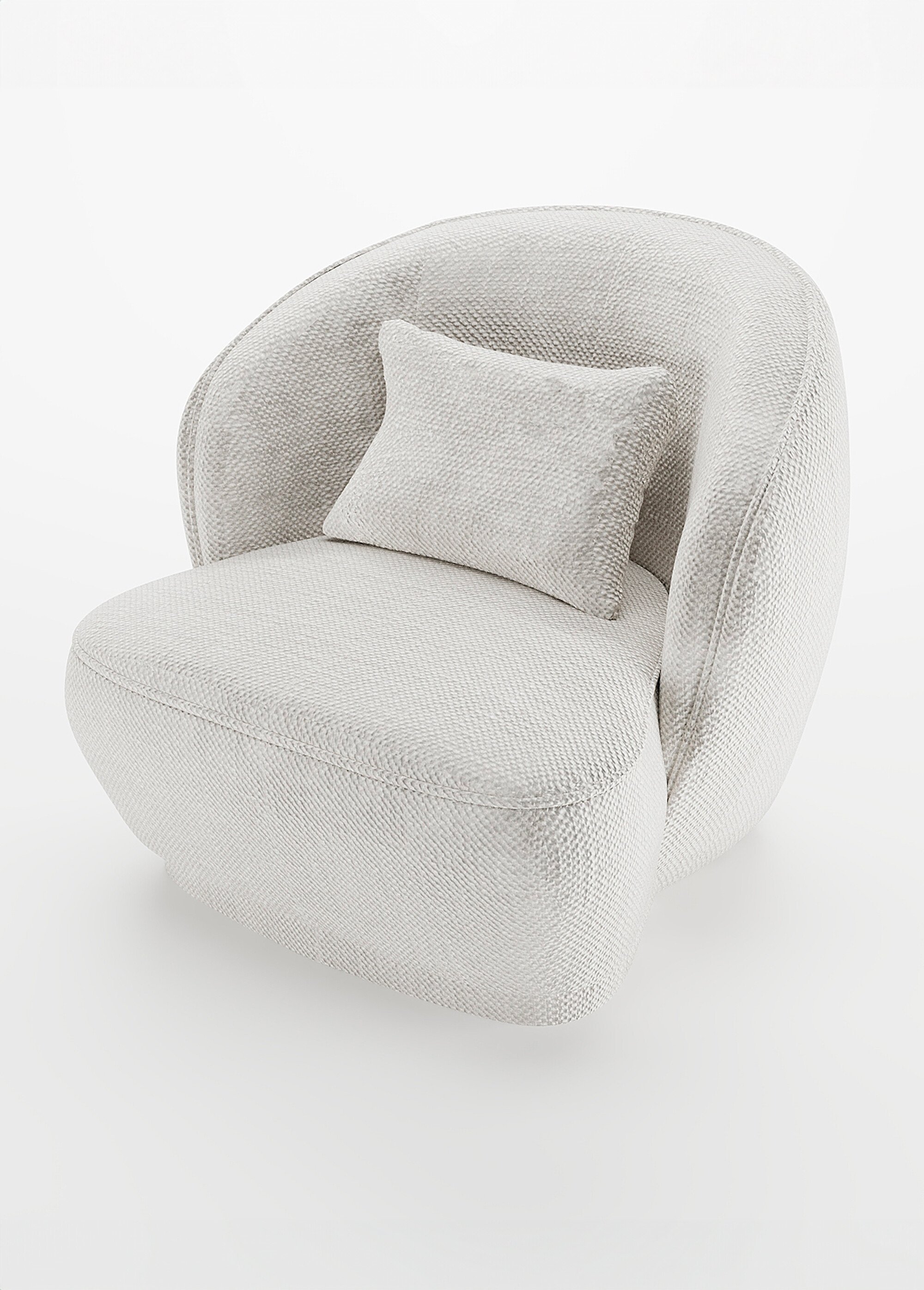 Fauteuil cocooning au look design BLANC POT-PABLO FA1
