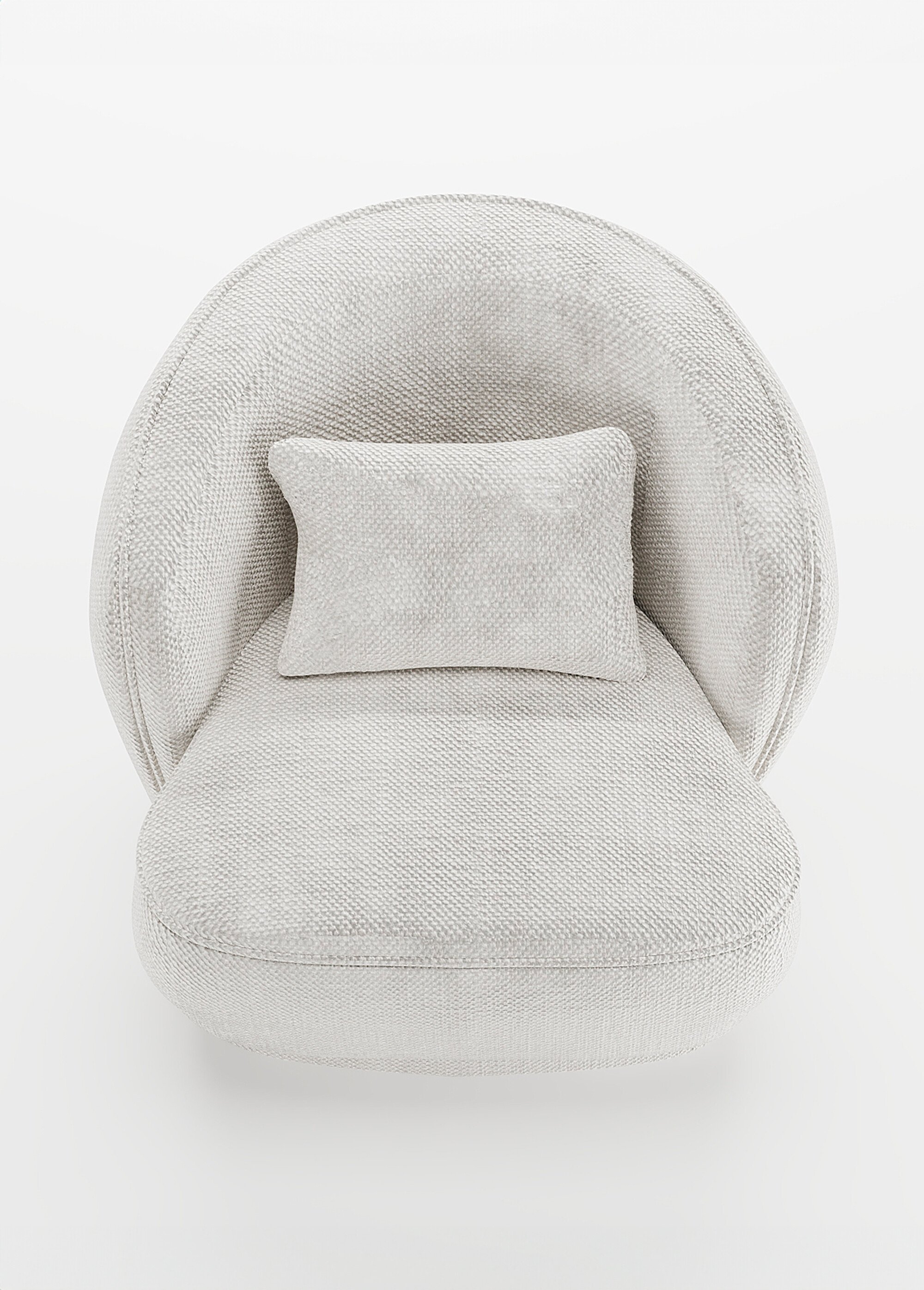 Fauteuil cocooning au look design BLANC POT-PABLO OV1