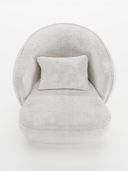 Fauteuil cocooning au look design BLANC POT-PABLO OV1