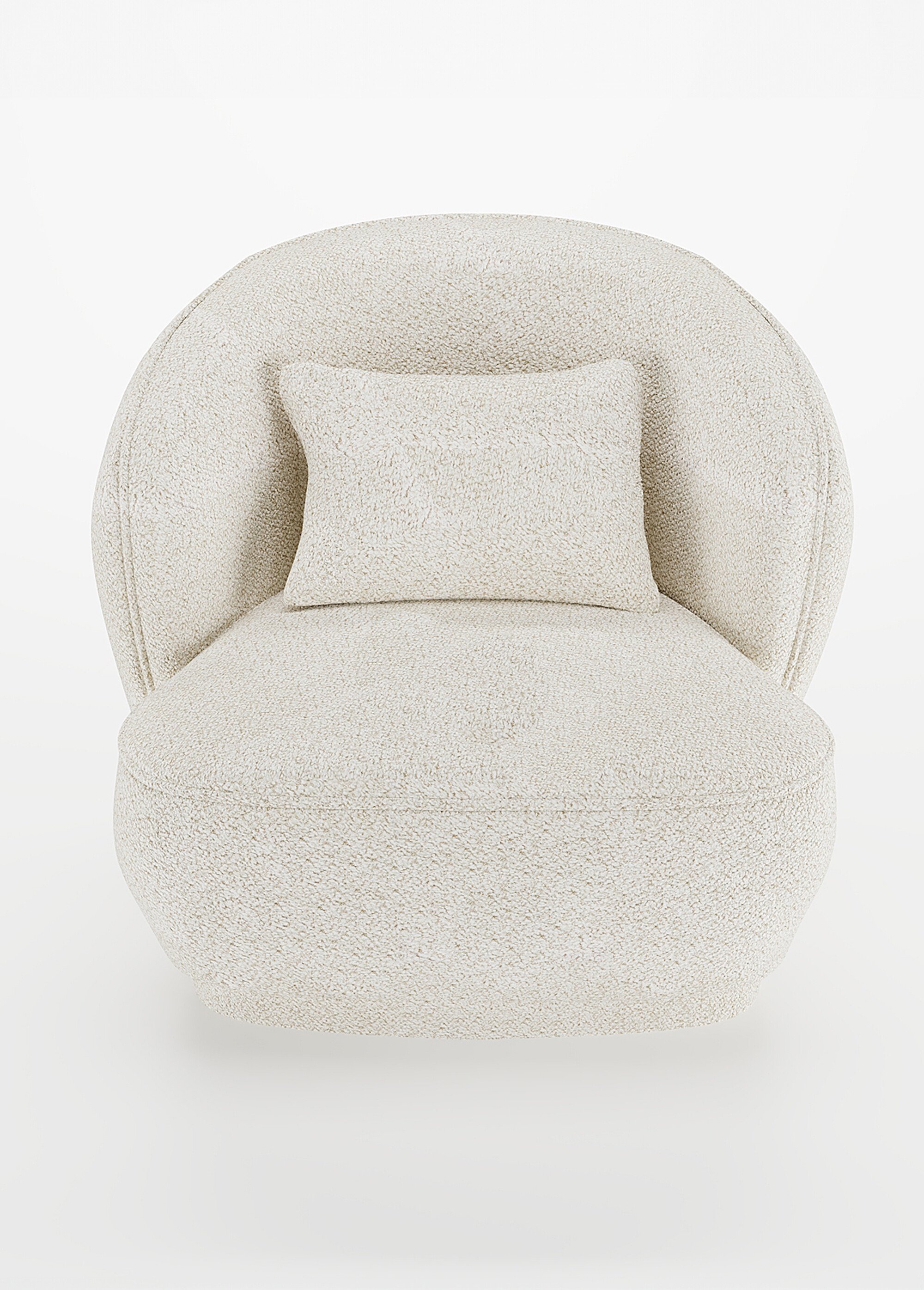 Fauteuil cocooning au look design BLANC POT-PABLO DE1