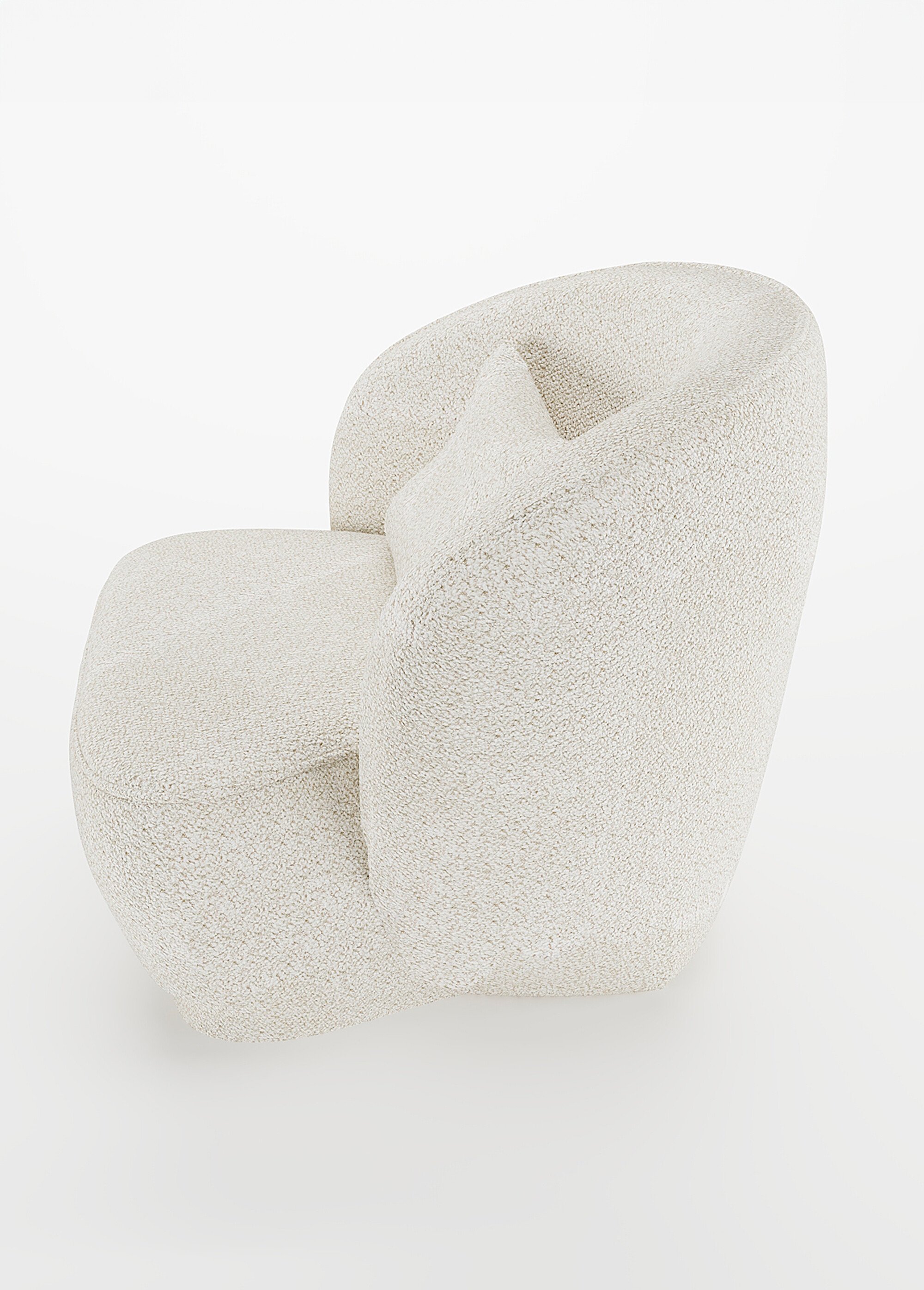 Fauteuil cocooning au look design BLANC POT-PABLO GA1
