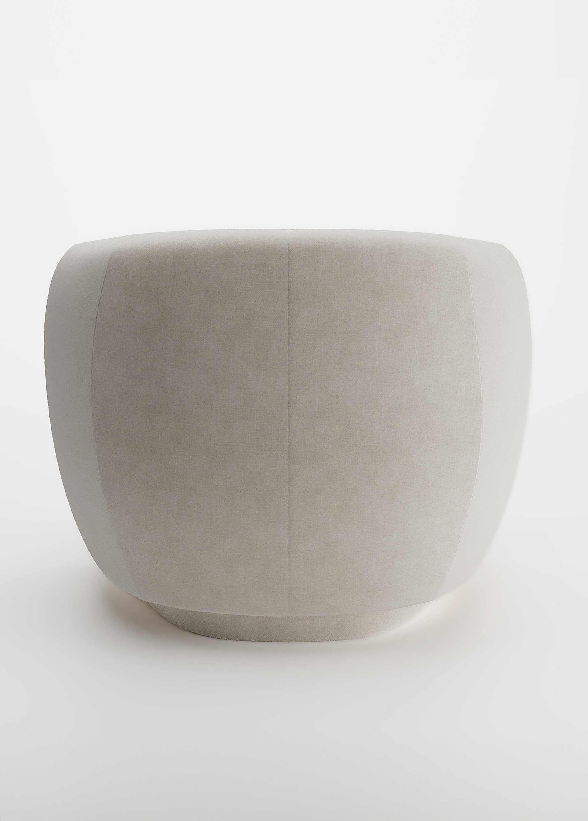 Fauteuil vintage confortable en tissu BEIGE POT-VICTORIA DO1