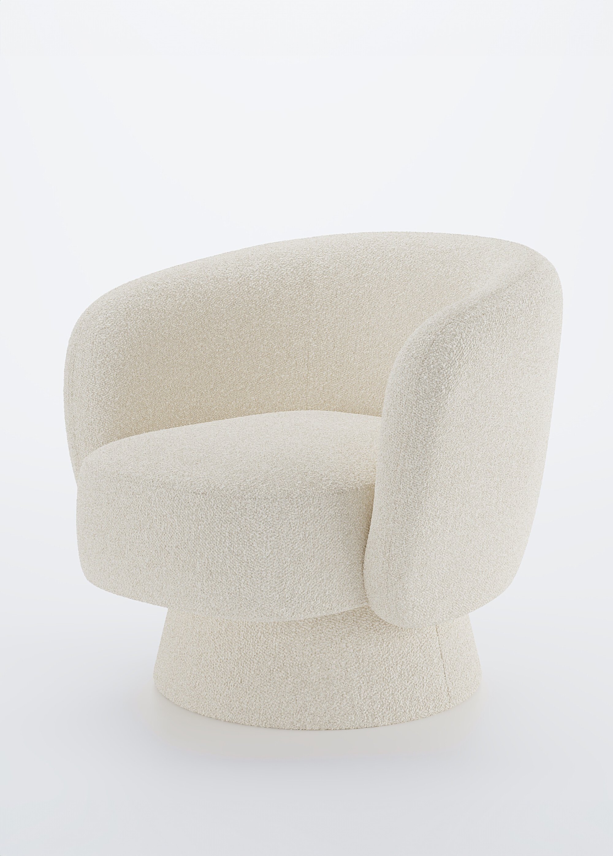 Fauteuil vintage pivotant en tissu