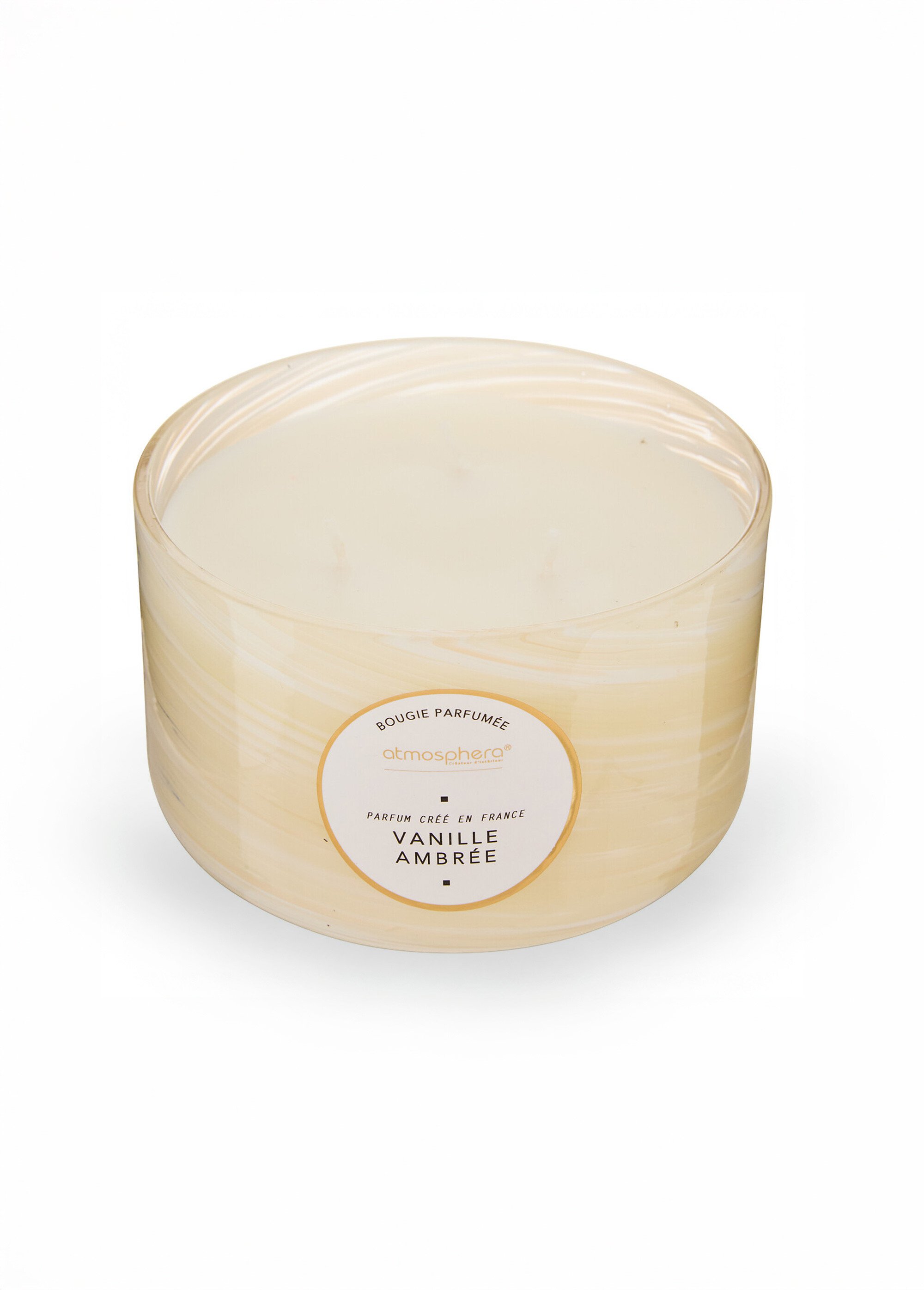 Grande bougie parfumée, effet tourbillon Beige JJA-214808 FA1