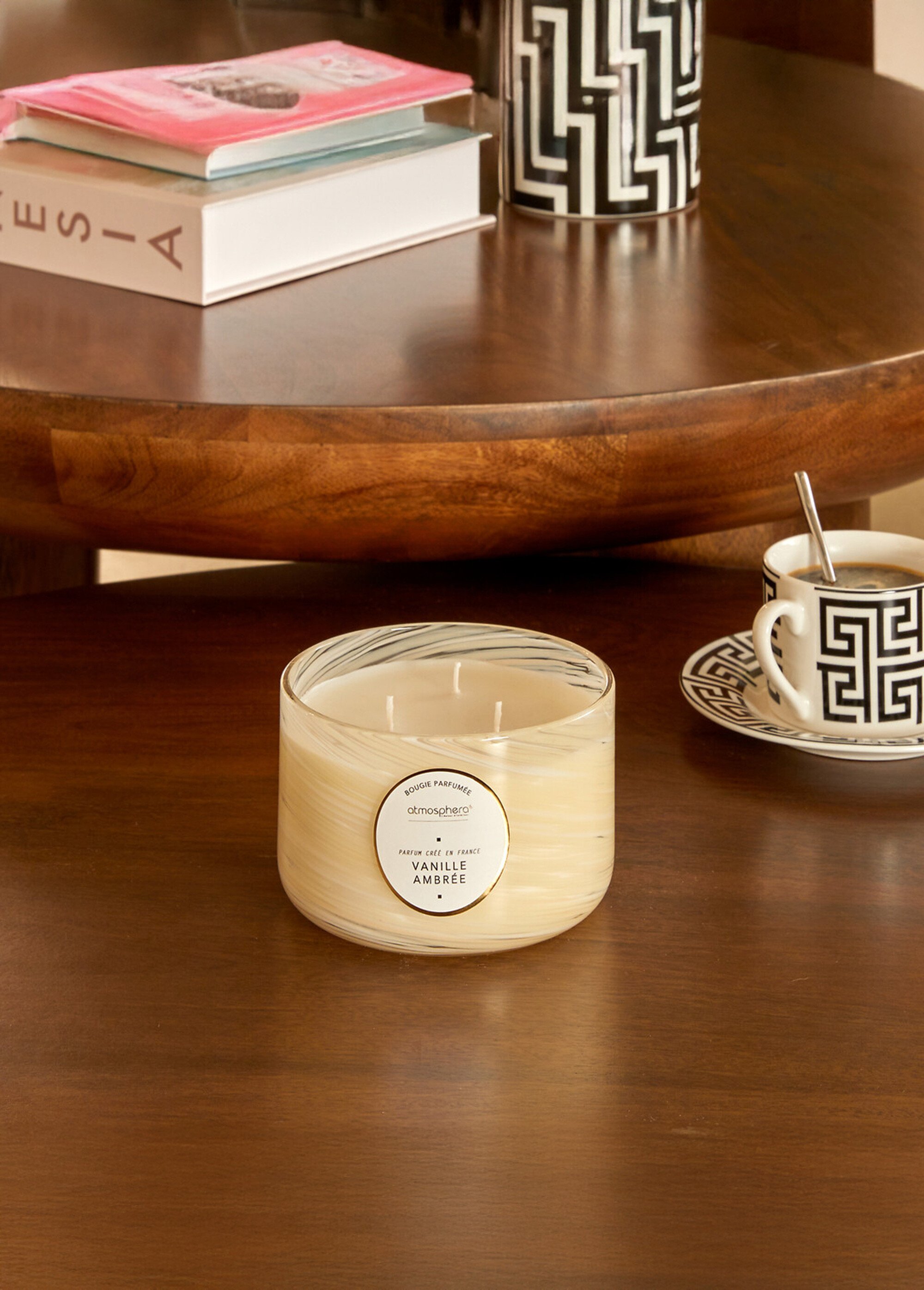 Grande bougie parfumée, effet tourbillon Beige JJA-214808 SI2