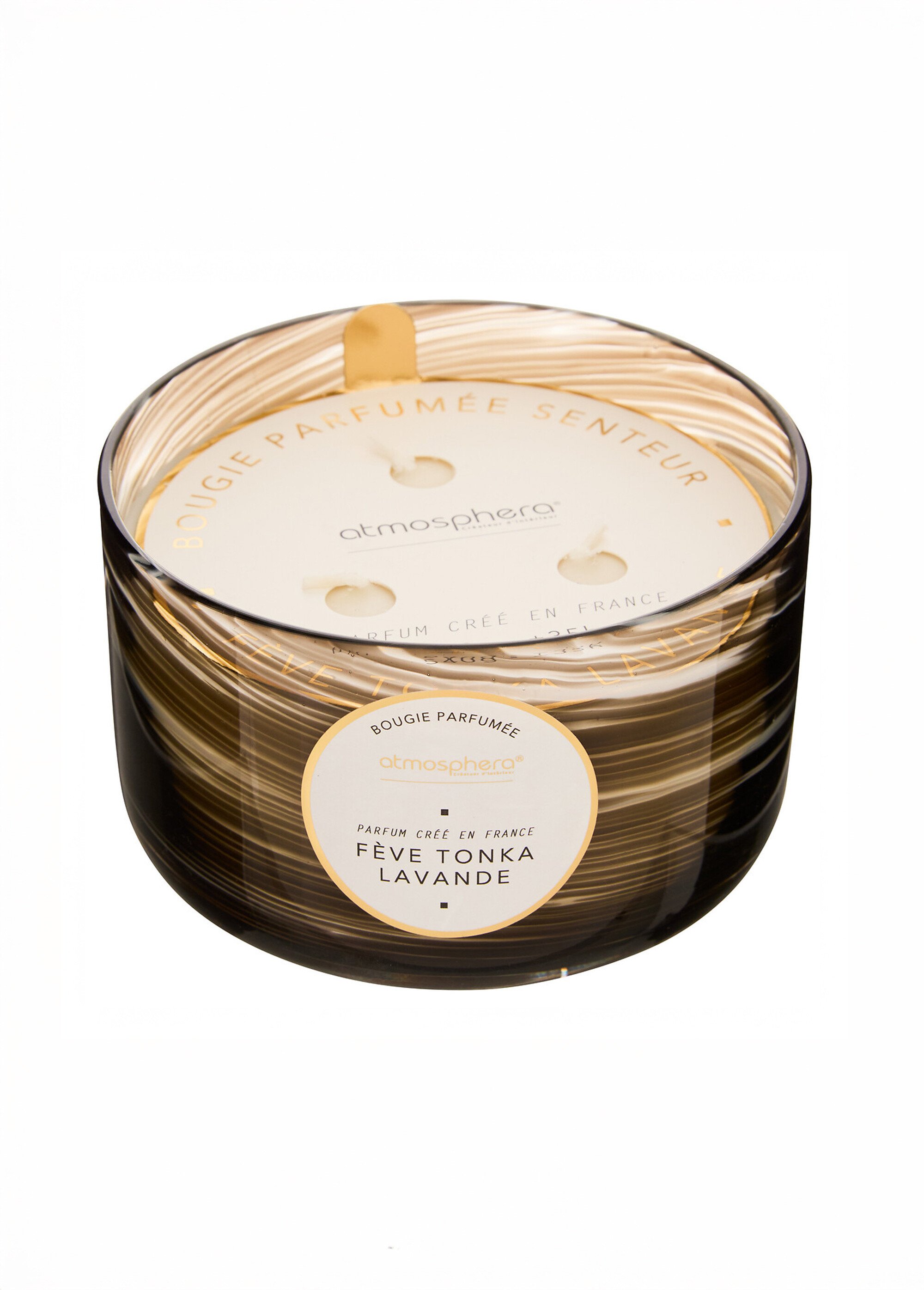 Grande bougie parfumée, effet tourbillon Marron JJA-214808 DE1