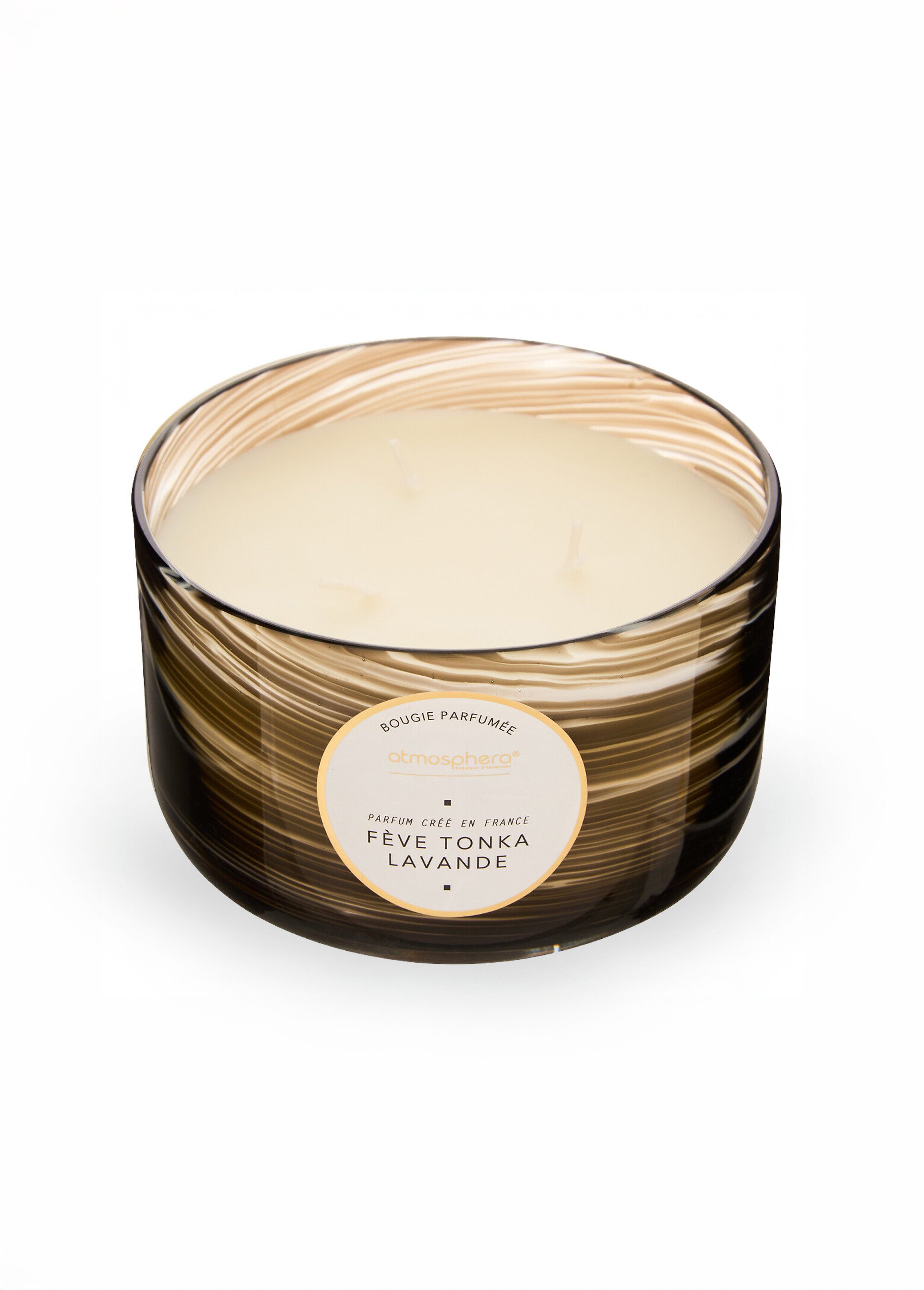 Grande bougie parfumée, effet tourbillon Marron JJA-214808 FA1