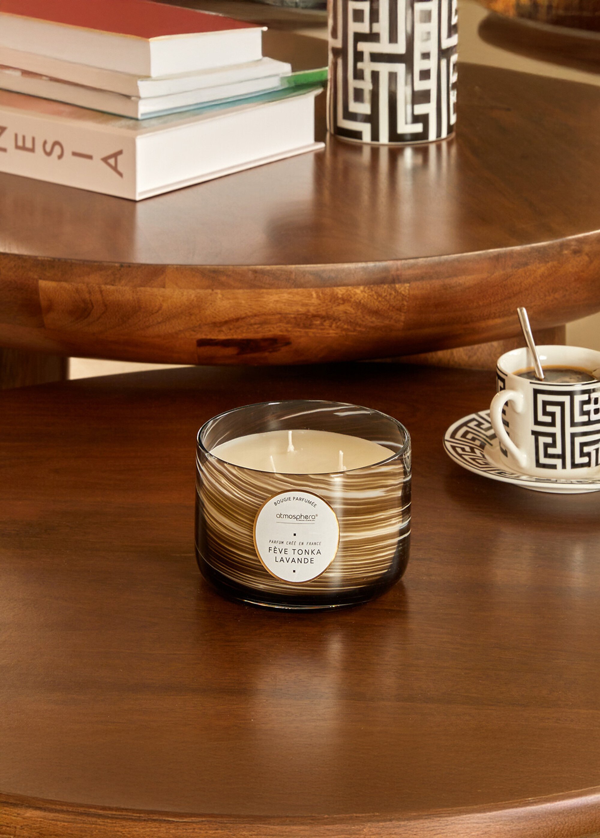 Grande bougie parfumée, effet tourbillon Marron JJA-214808 SI2