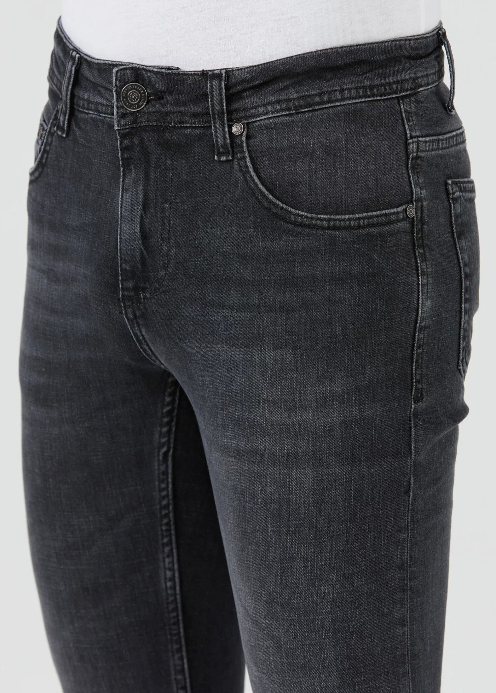 Jean 5 poches en denim, coupe fittée Homme Gris MFKNICHOL DE1