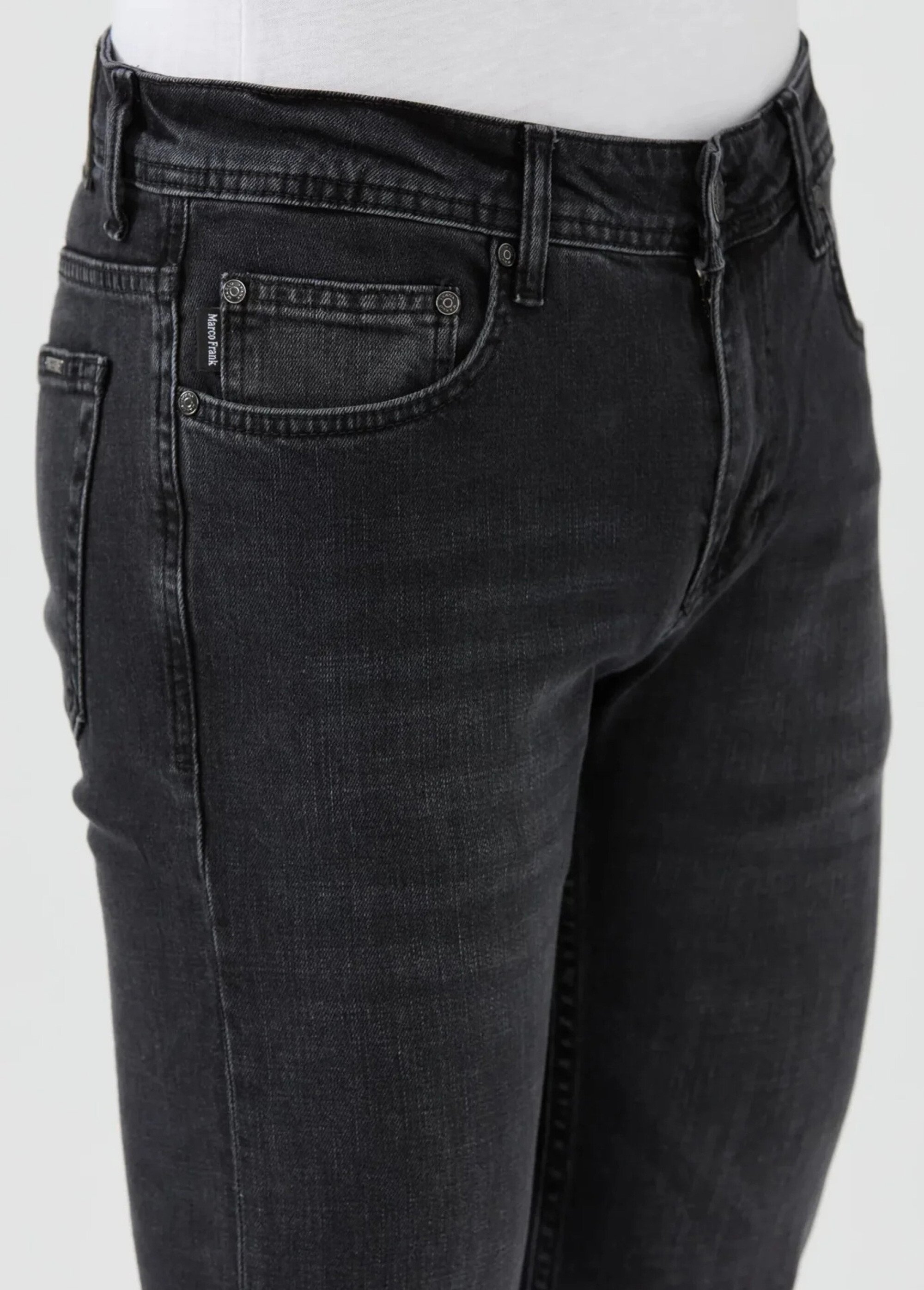 Jean 5 poches en denim, coupe fittée Homme Noir MFKNICHOL DE2