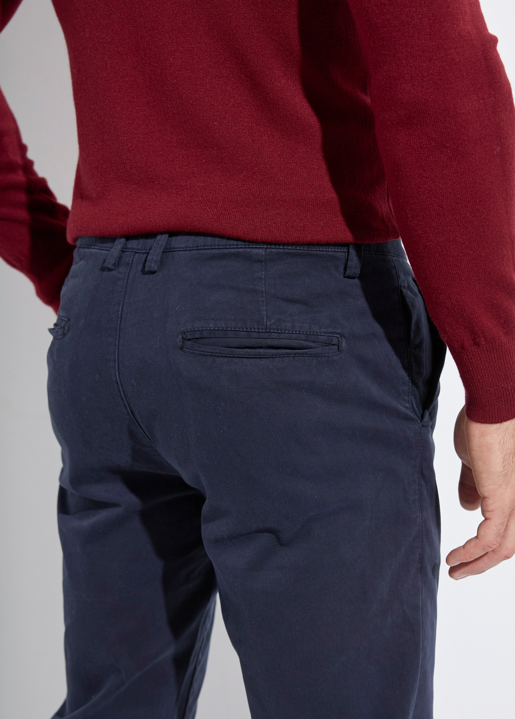 Pantalon chino chic poches italiennes Homme Bleu MENK2233 DE2