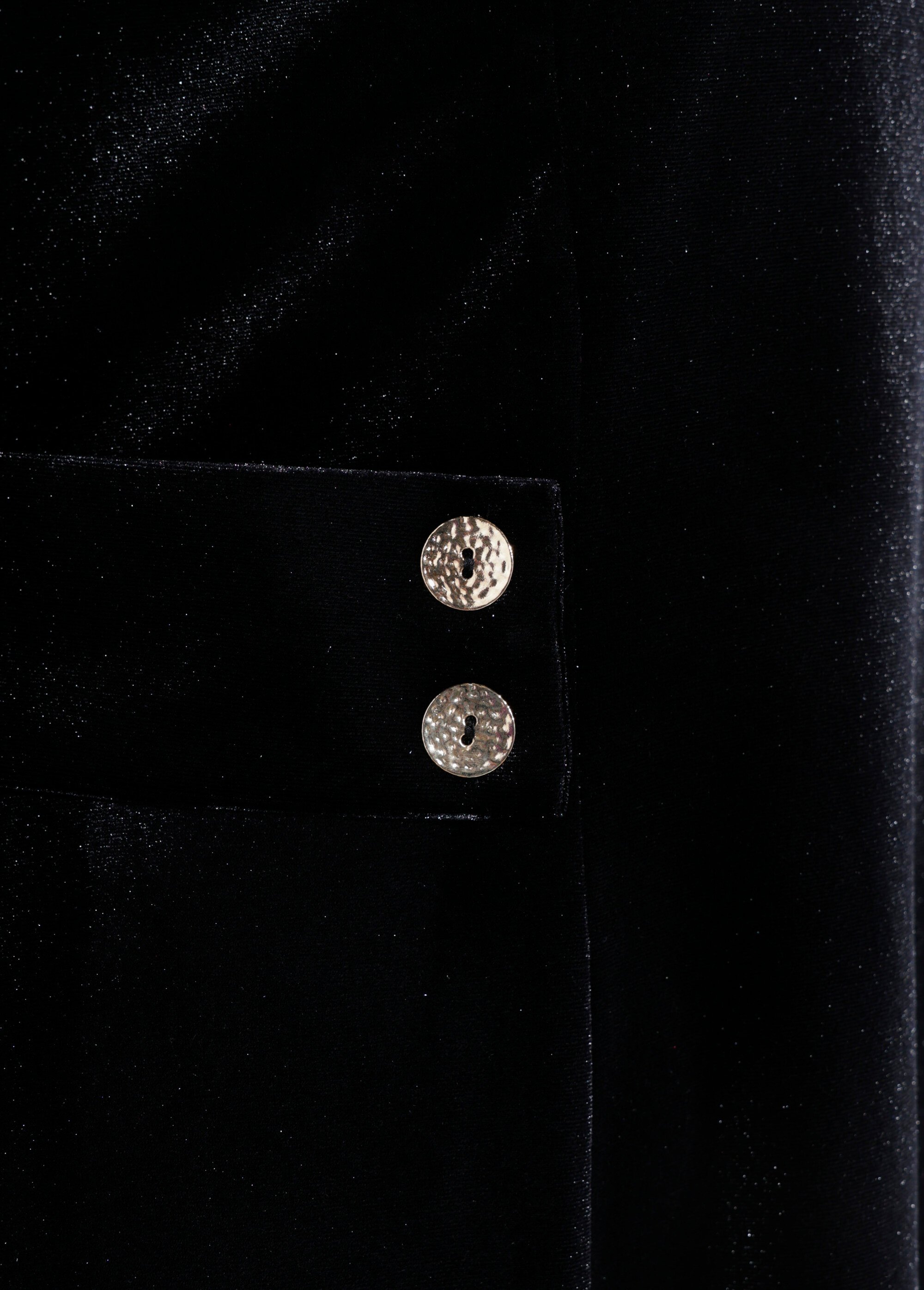 Robe en velours col rond, taille marquée