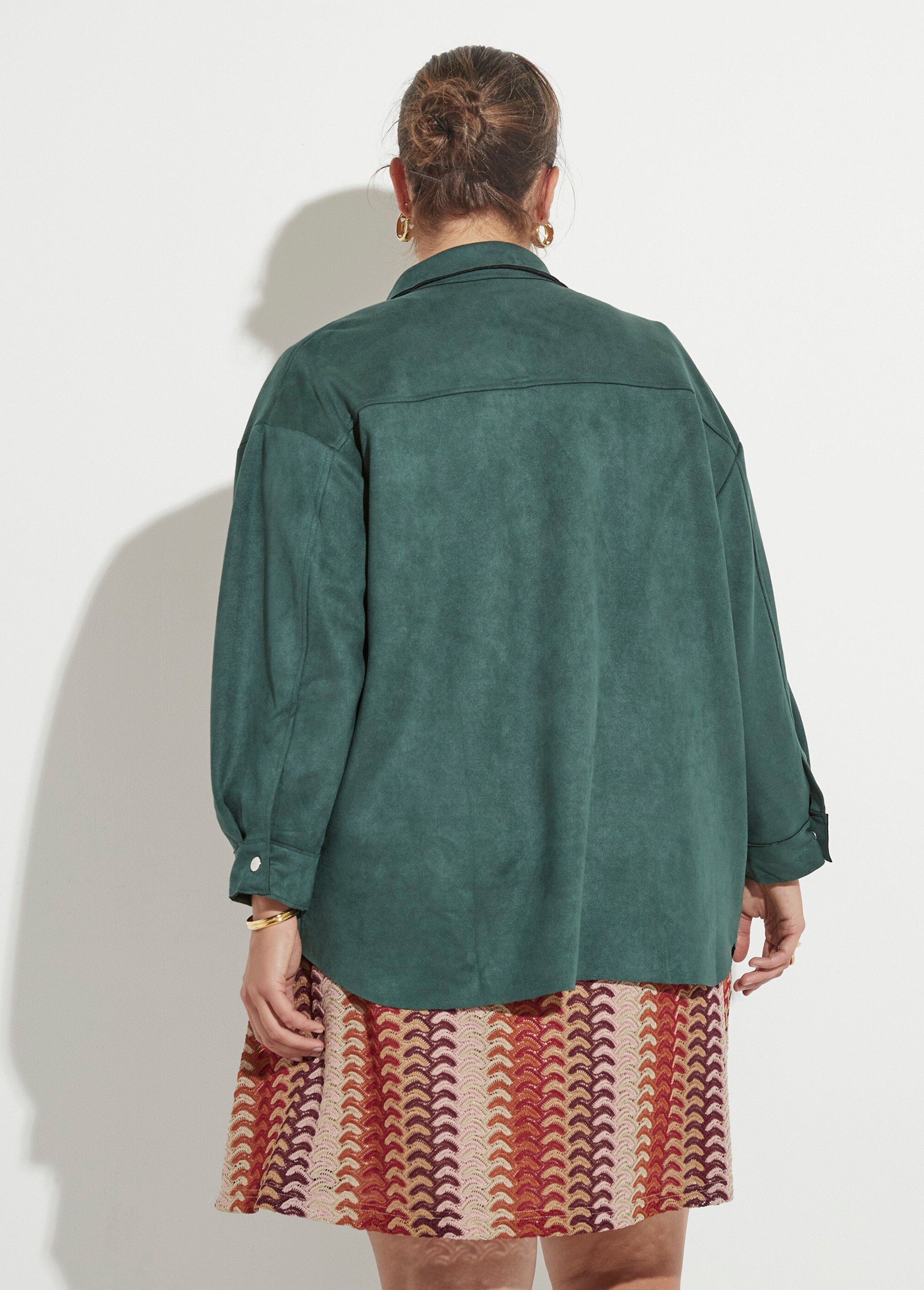 Surchemise en suédine poches poitrine