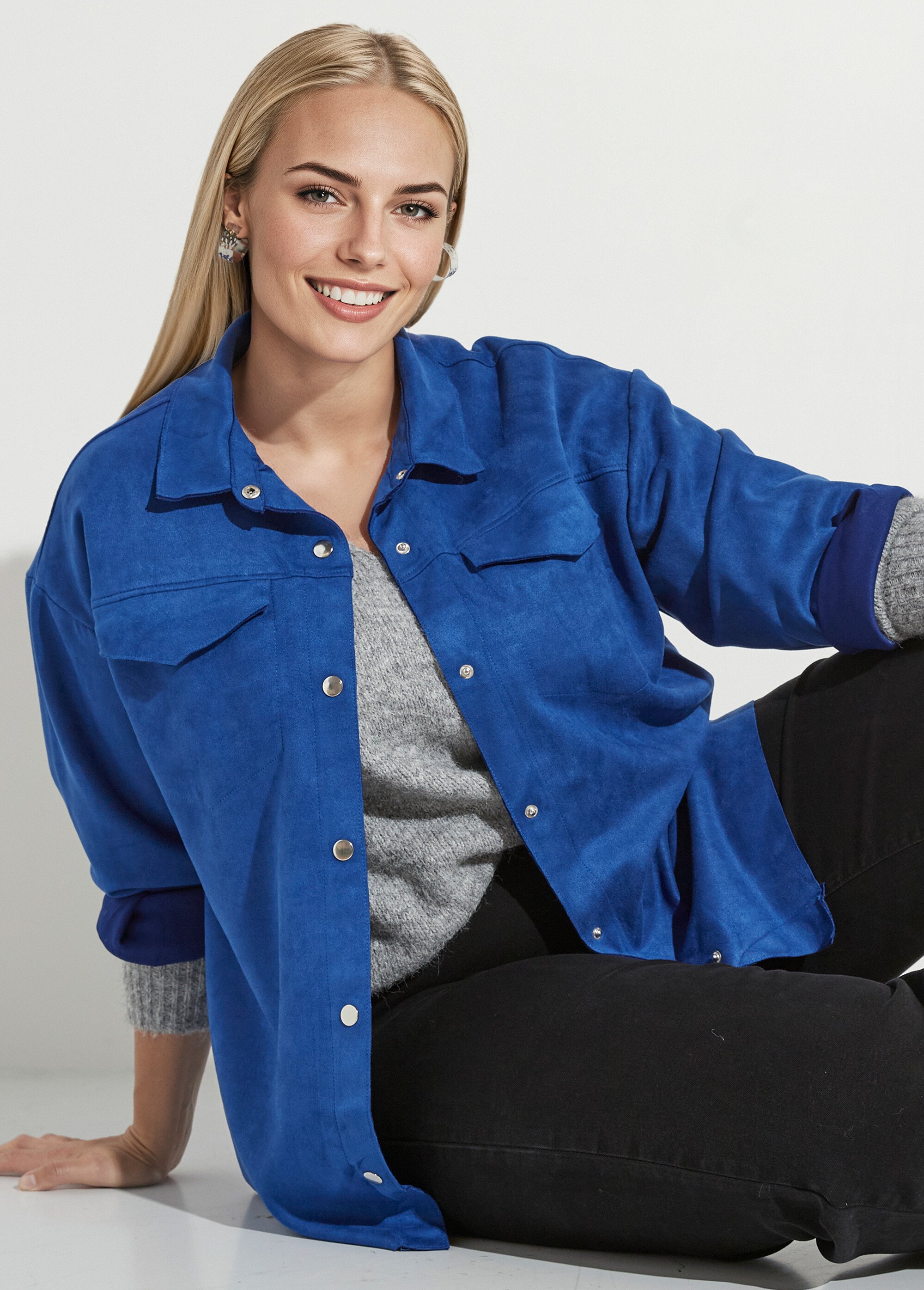 Surchemise en suédine poches poitrine