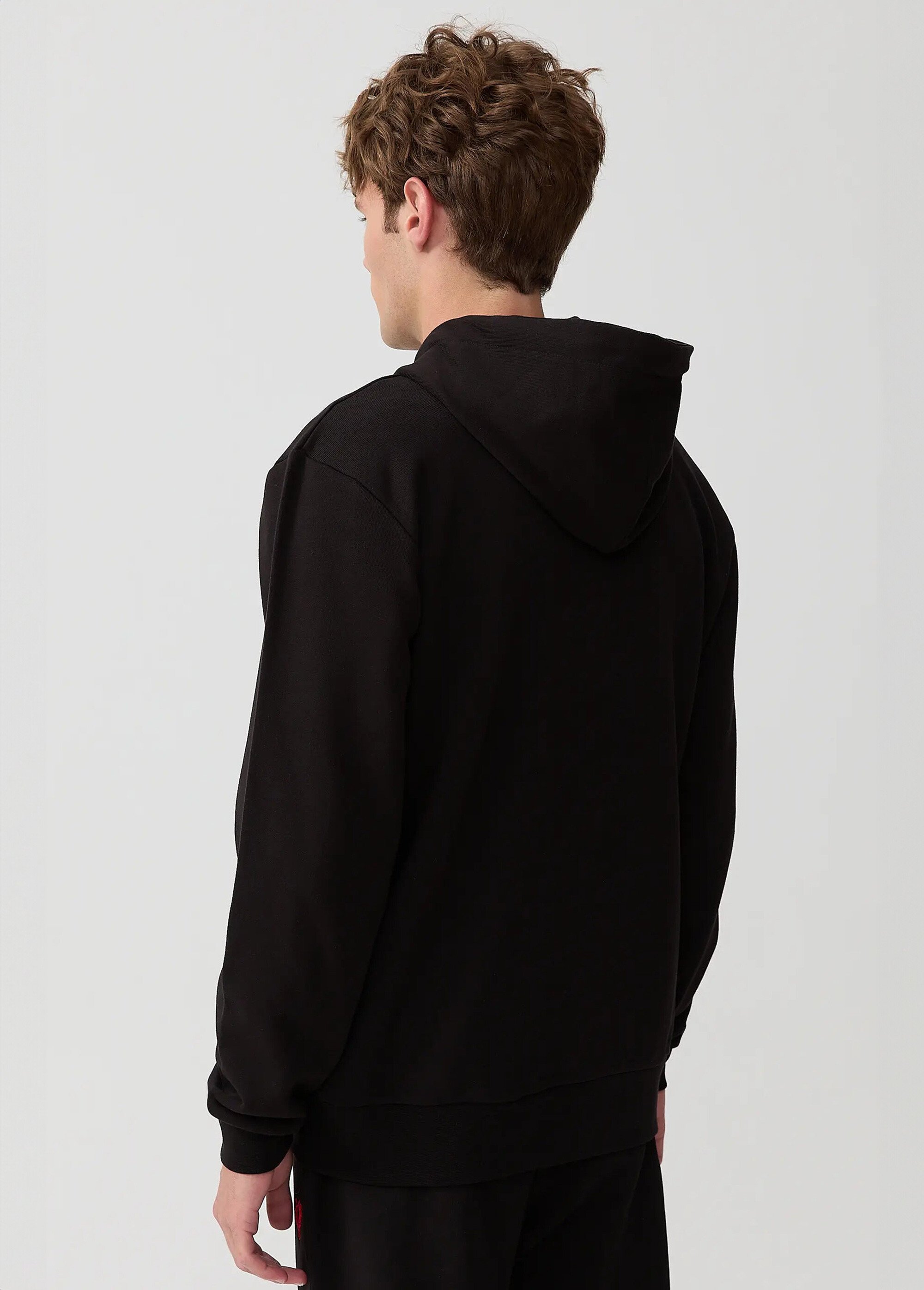 Sweat shirt zippé à capuche, kangourou Noir MFKDUCASSE DO1