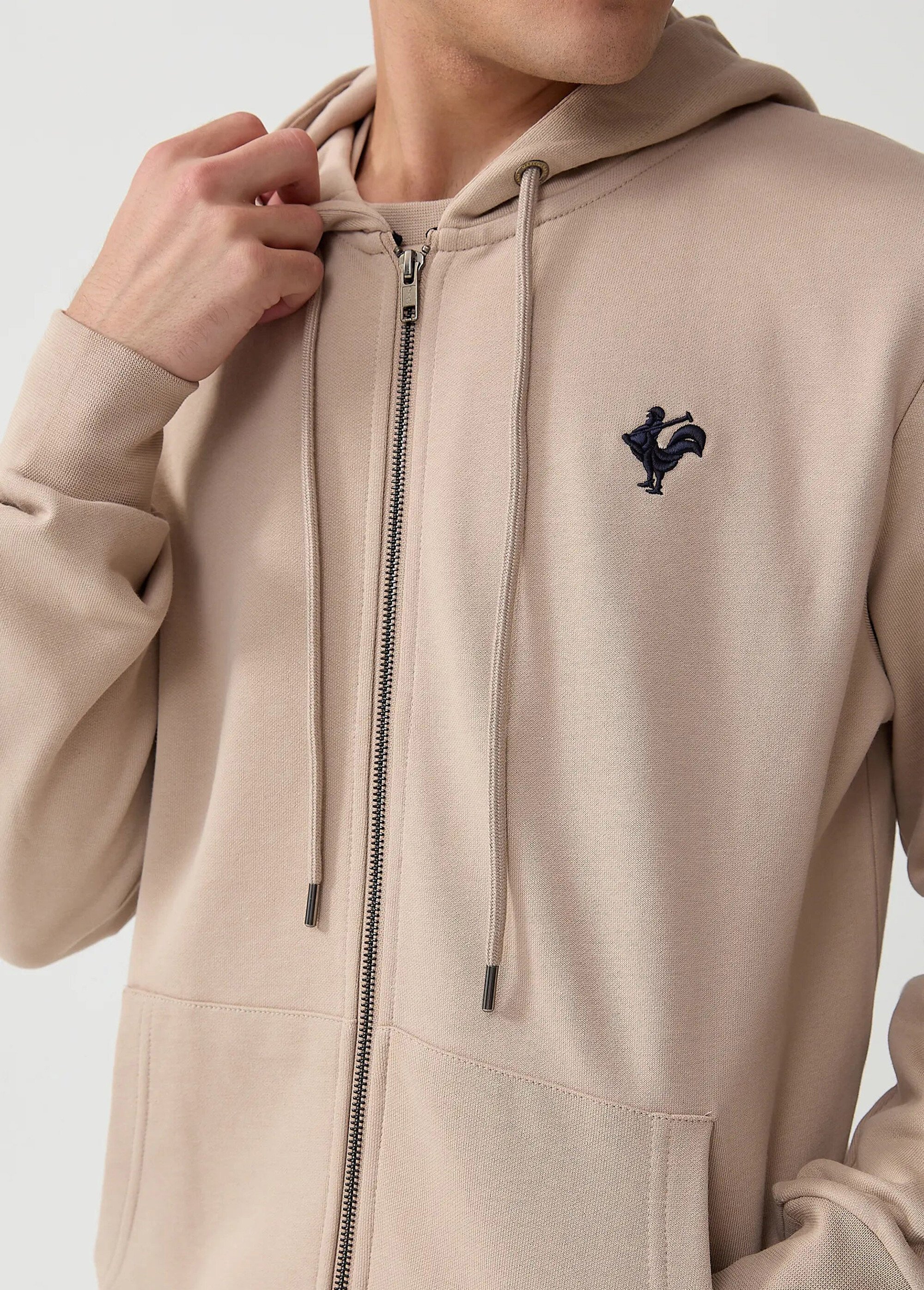 Sweat shirt zippé à capuche, kangourou