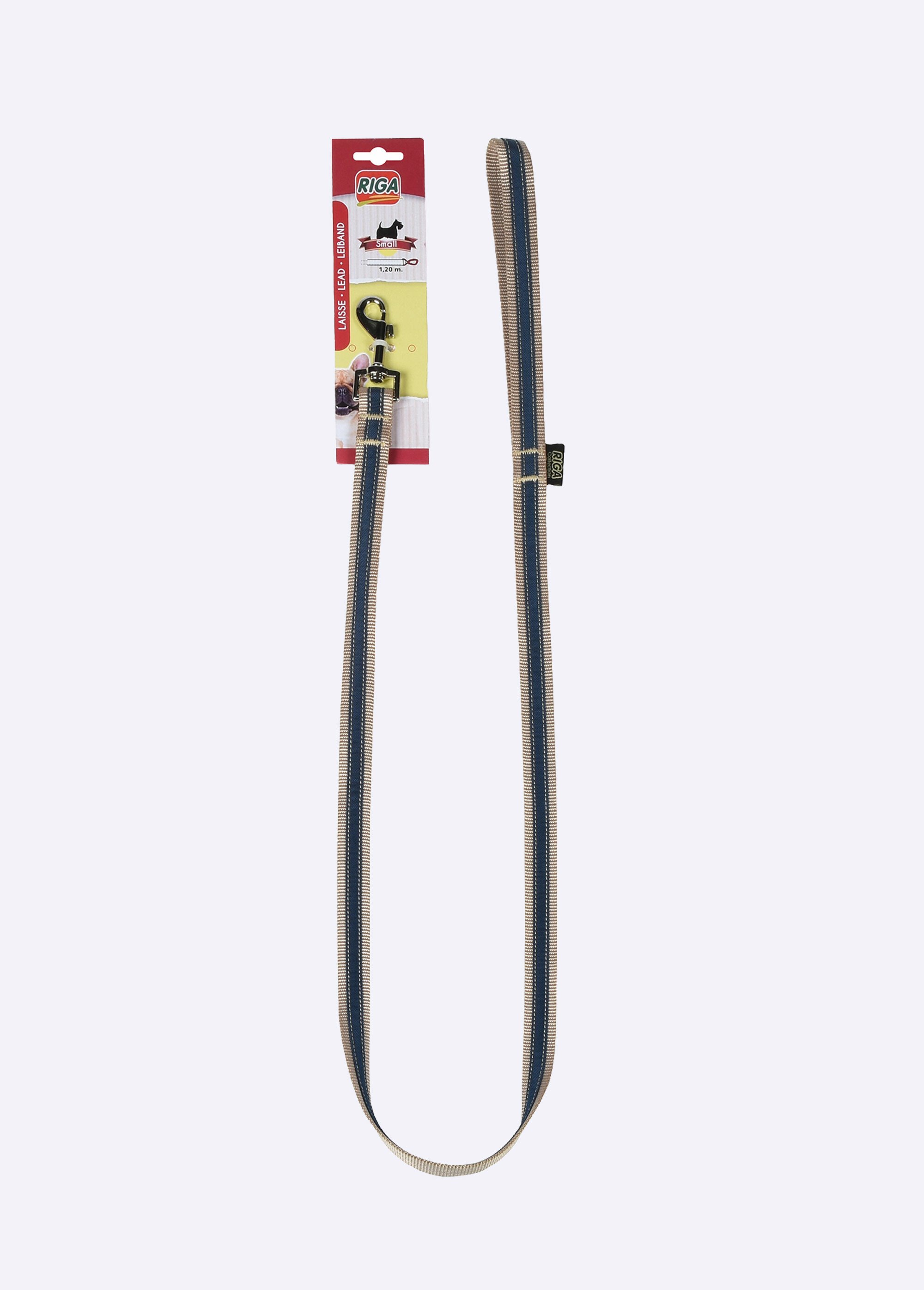 Laisse fantaisie avec ganse contrastante BLEU RIG-00005689EL FA1