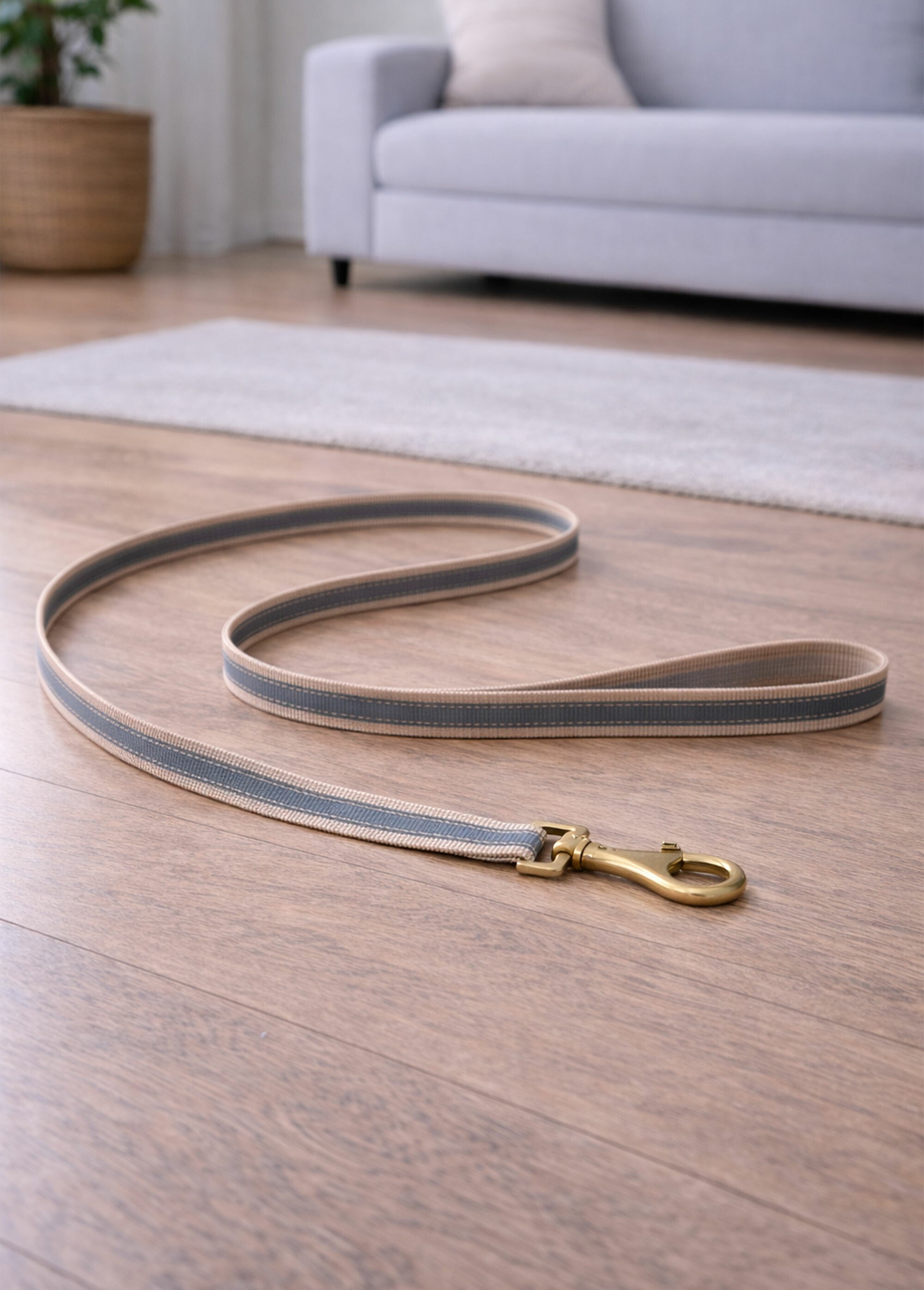 Laisse fantaisie avec ganse contrastante BLEU RIG-00005689EL SI1