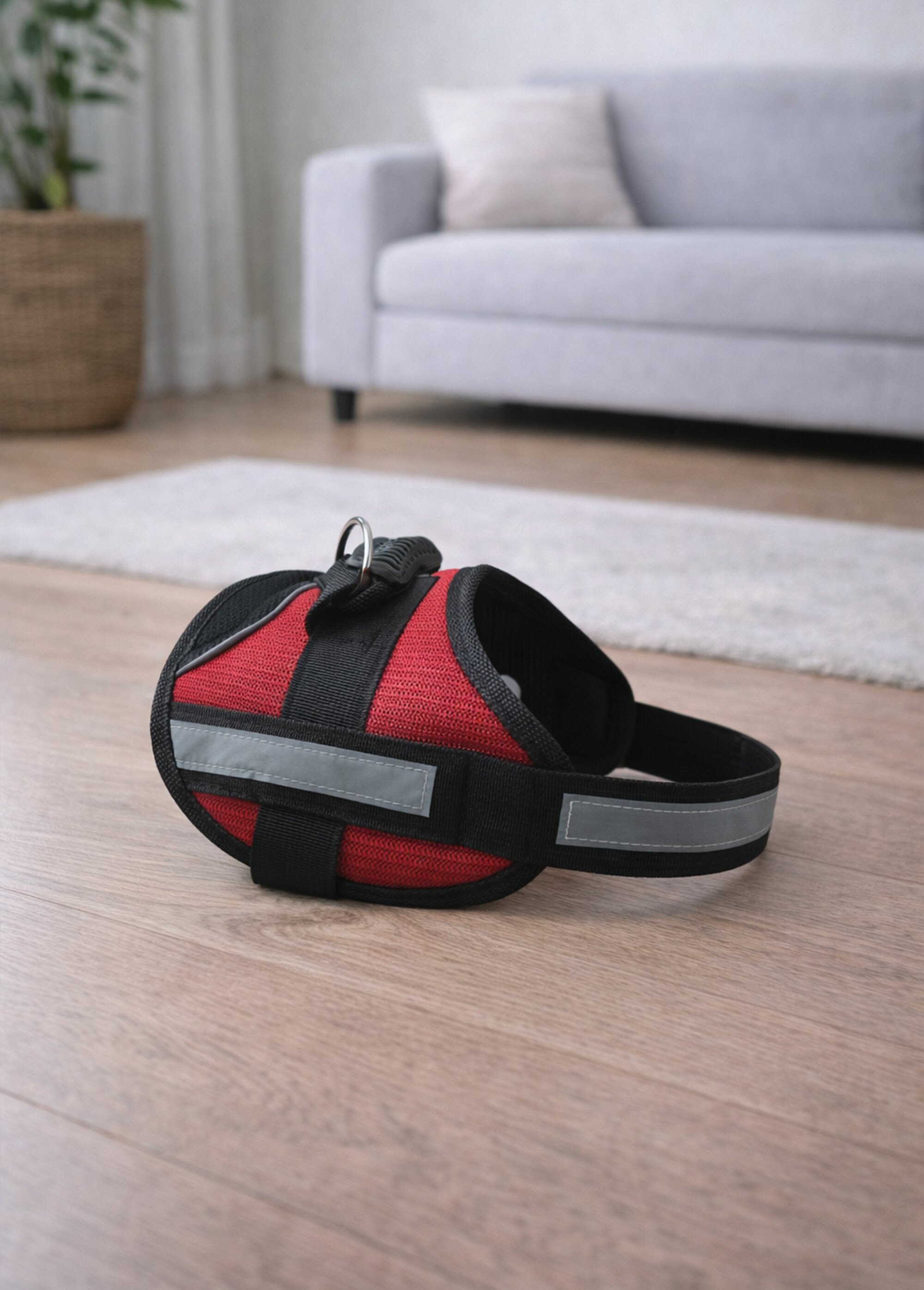 Harnais waterproof chien avec poignée ROUGE RIG-00005589EL SI1