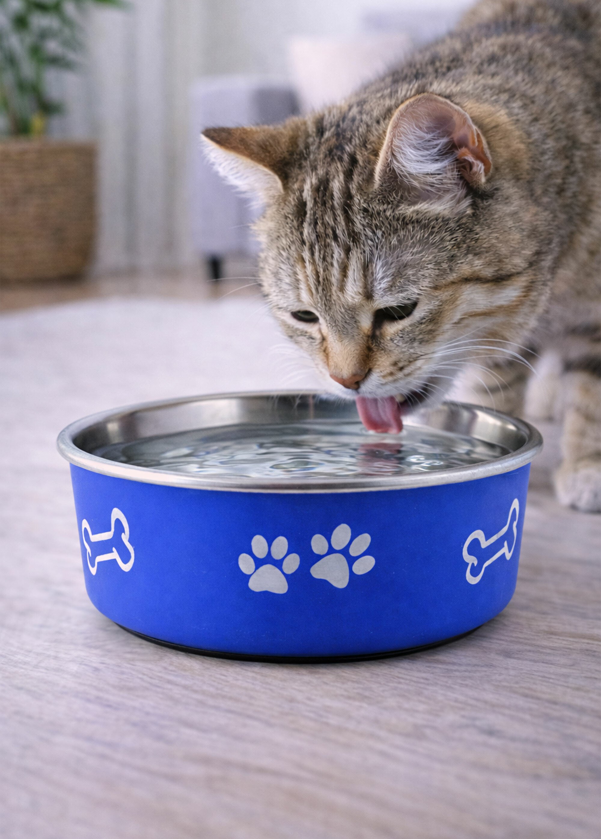 Ecuelle en inox, base caoutchouc BLEU RIG-00004367EL SI1