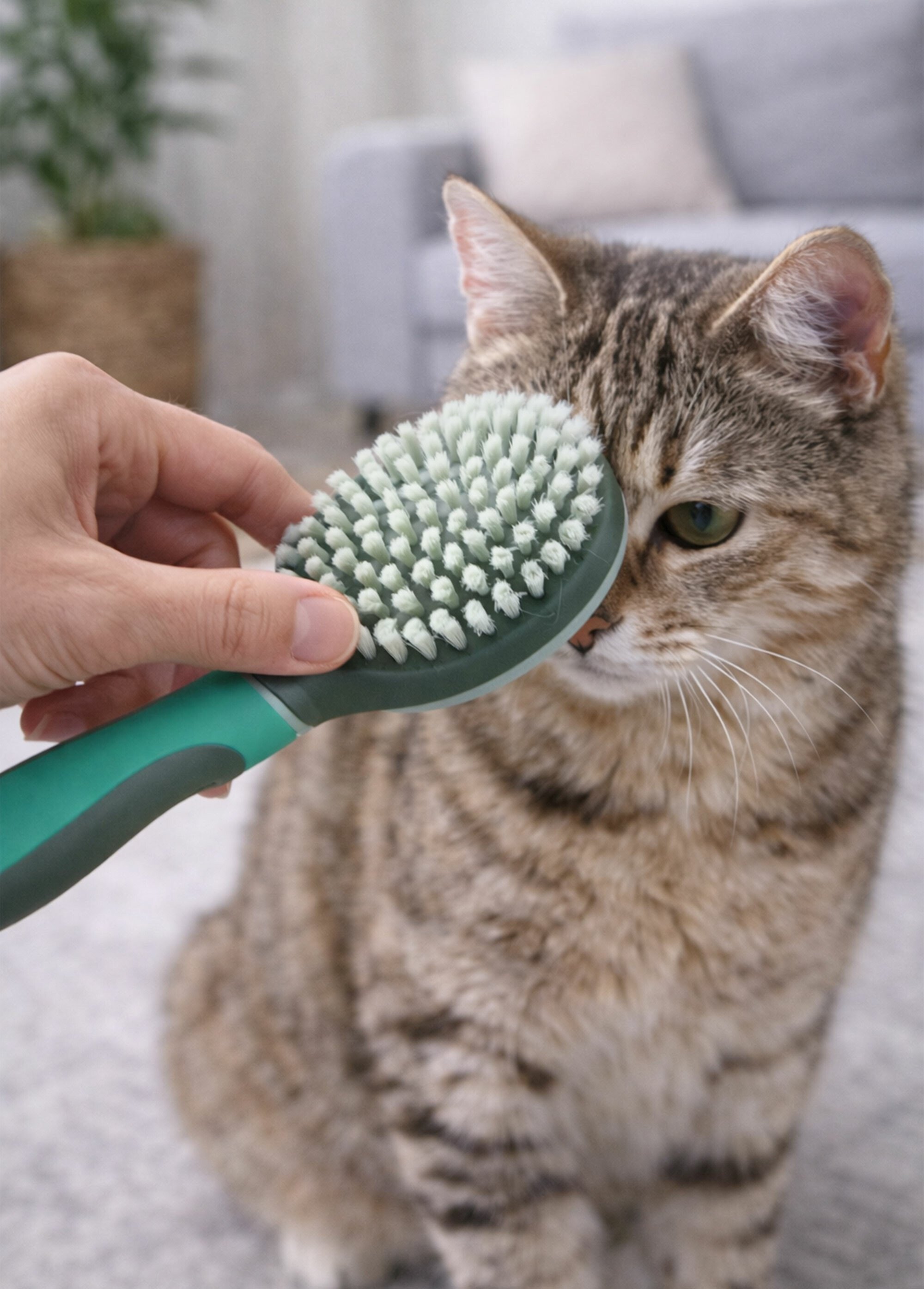 Brosse souple pour chien et chat GRIS RIG-00004814EL SI1