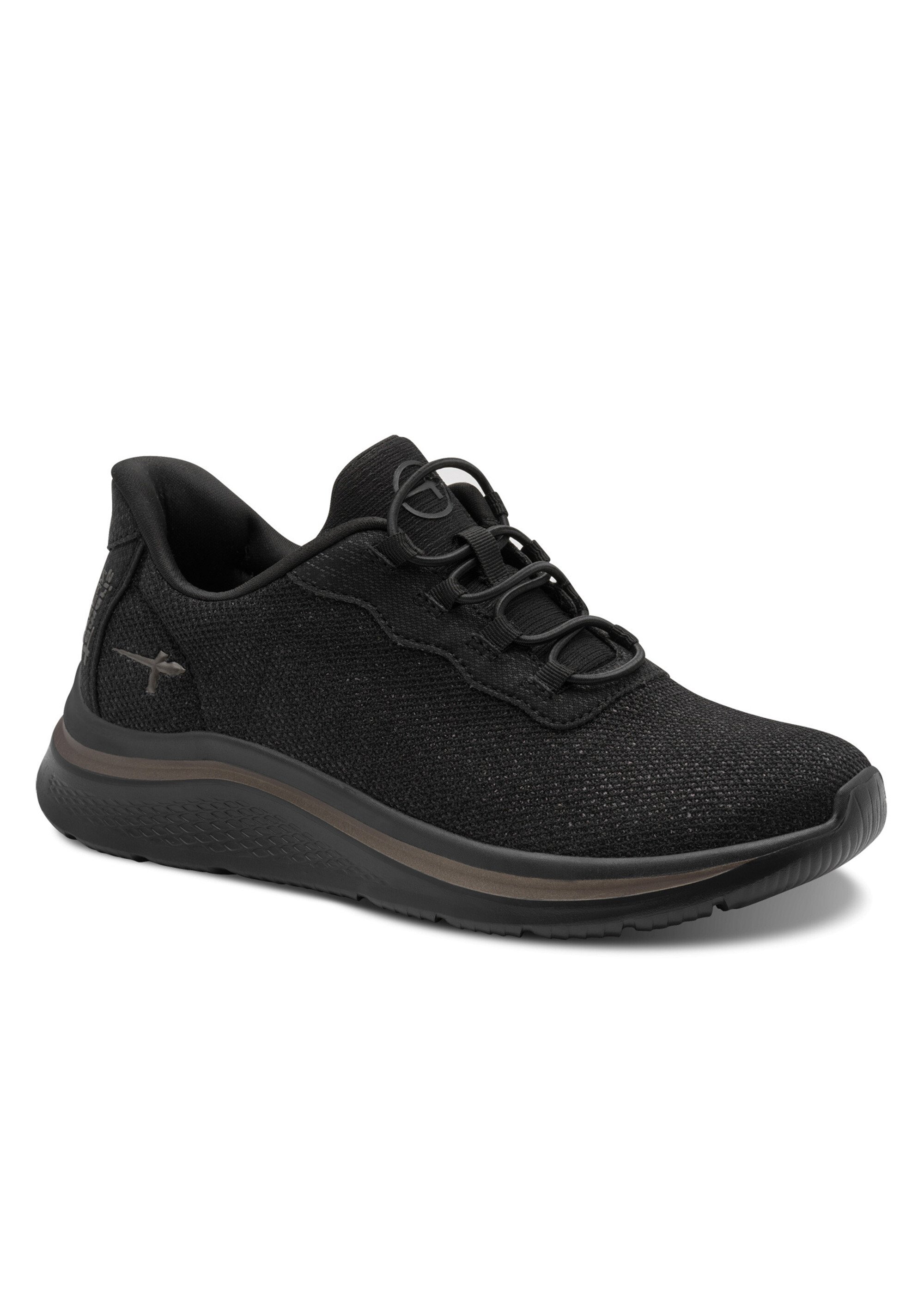 Baskets sportswear en mesh compensées Femme Noir TAM88372645 FA1