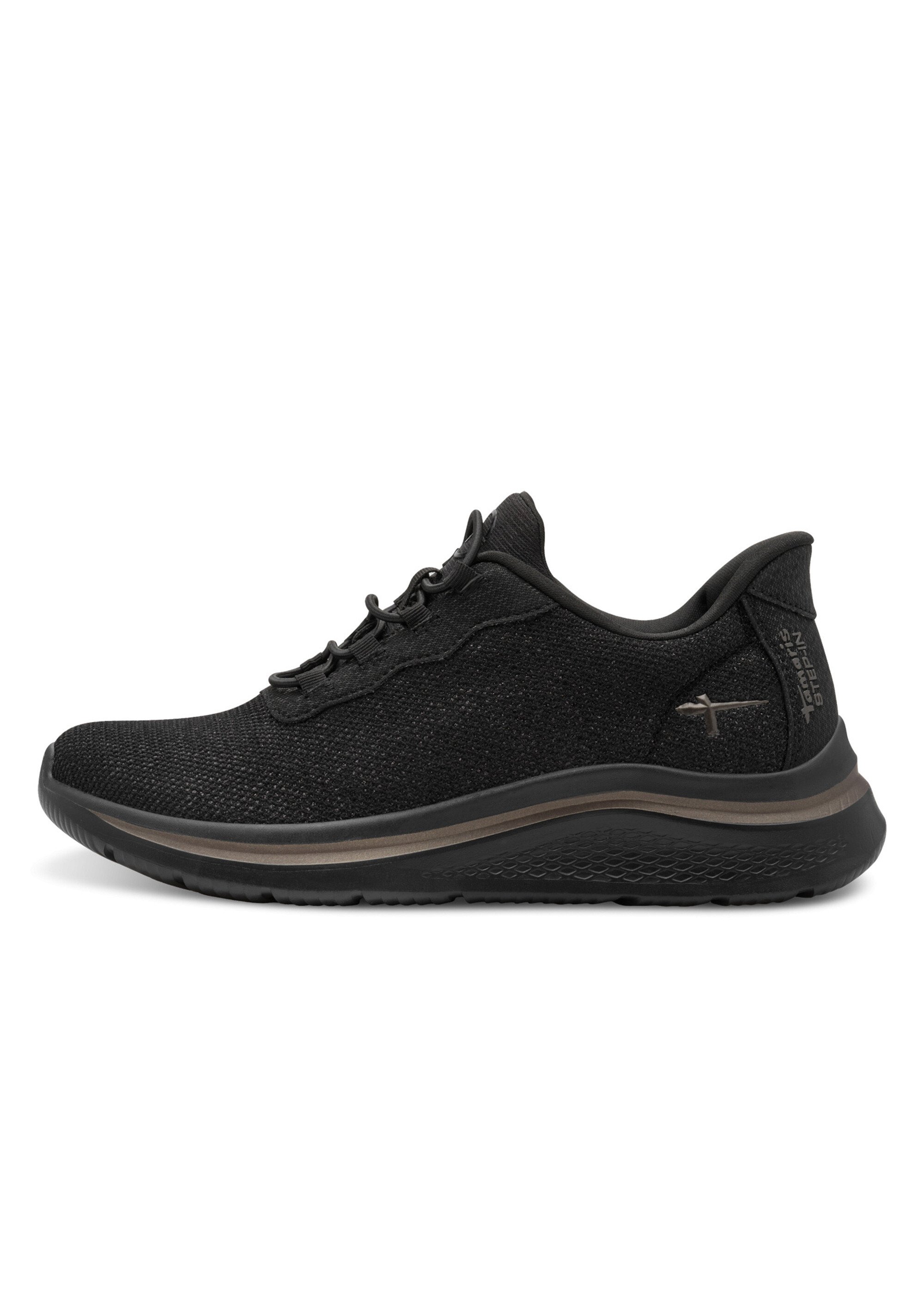 Baskets sportswear en mesh compensées Femme Noir TAM88372645 GA1