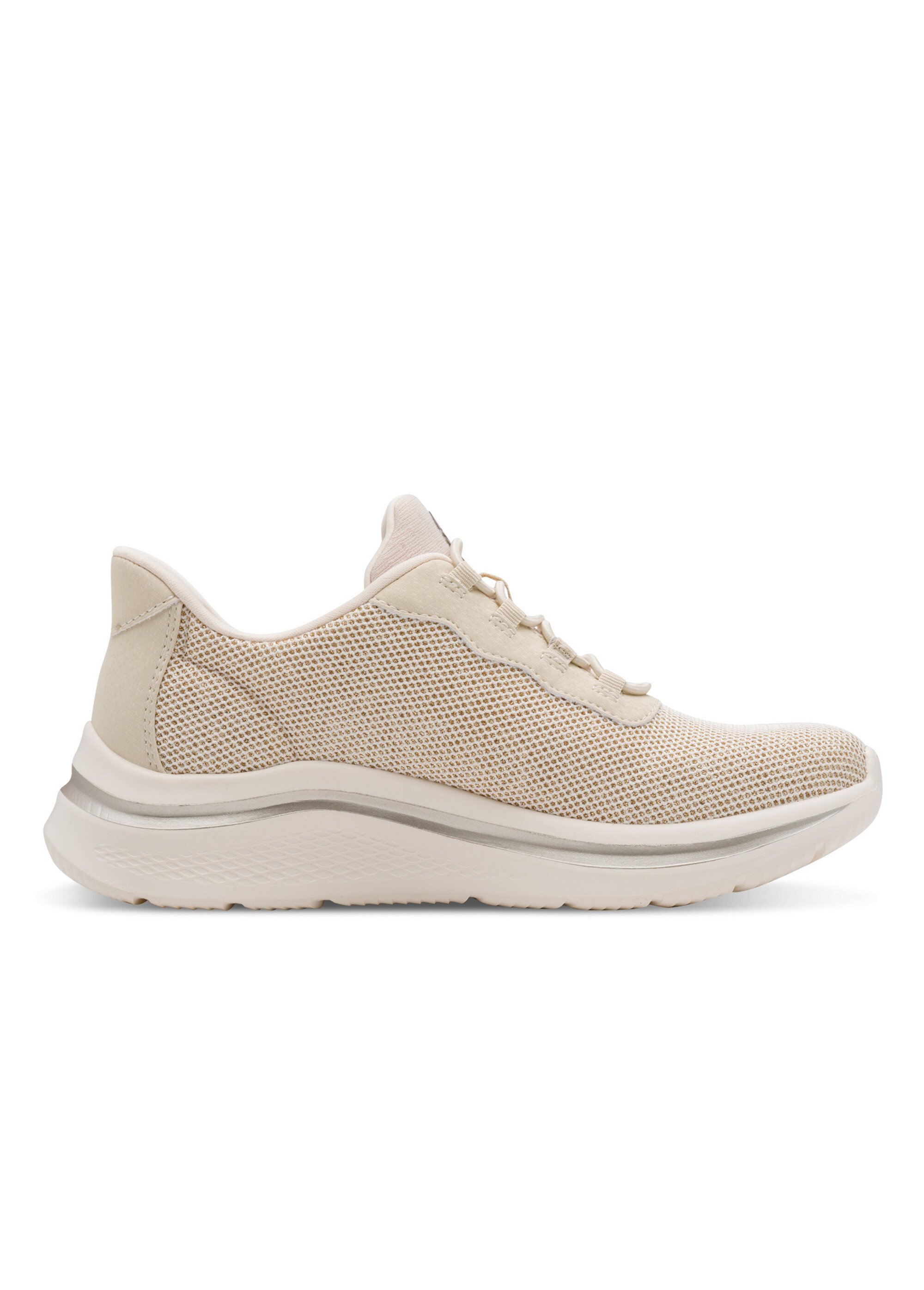 Baskets sportswear en mesh compensées Femme Beige TAM88372645 DR1