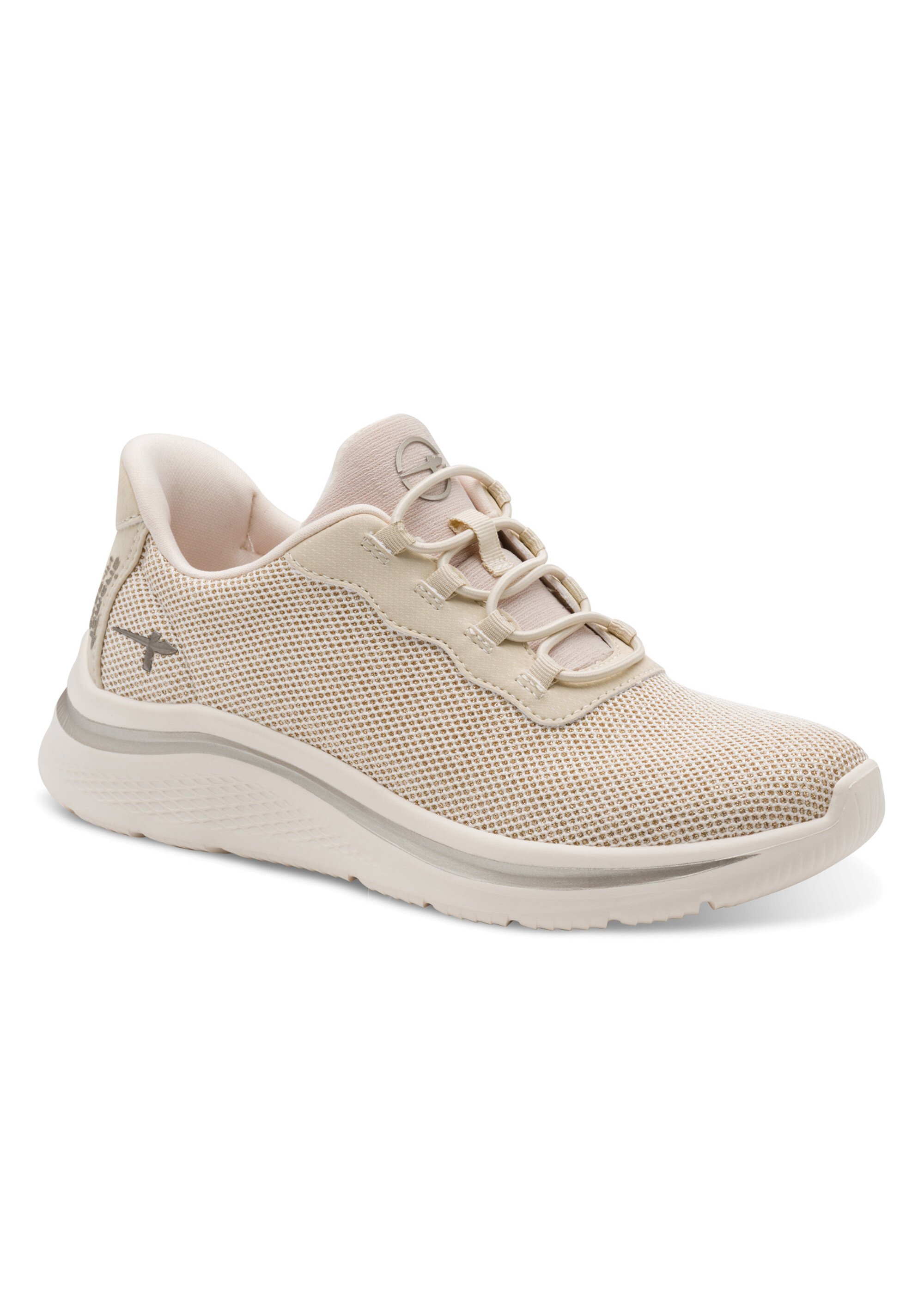 Baskets sportswear en mesh compensées Femme Beige TAM88372645 FA1