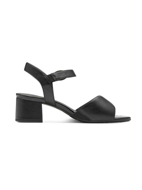 Sandales chic avec bride et talon recouvert Femme Noir JAN82837744 DR1
