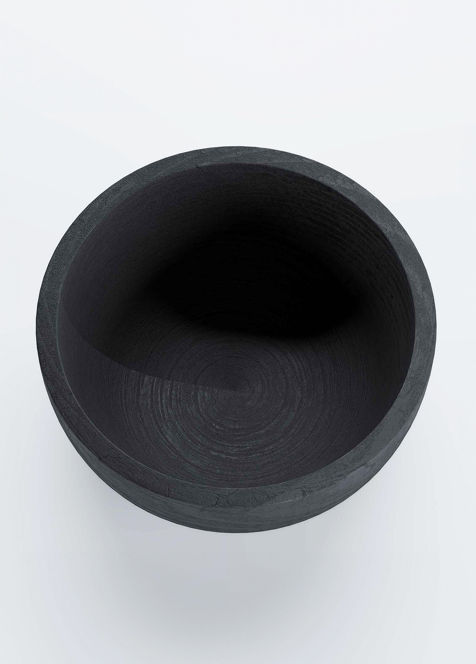 Coupelle décorative en bois de paulownia Noir POT-ALBI OV1