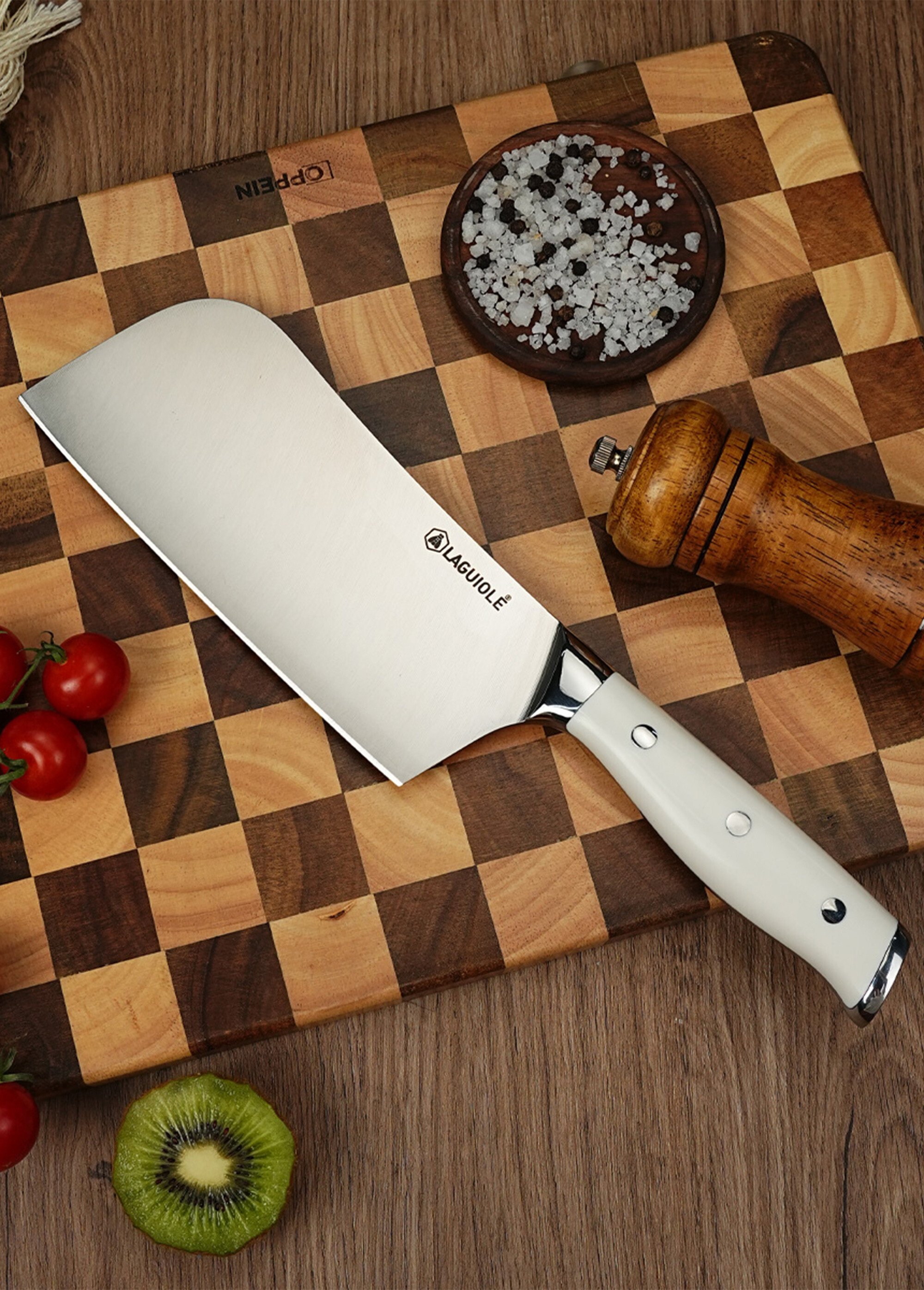 Couperet lame forgée acier, Elégance Blanc 9171945 SI1