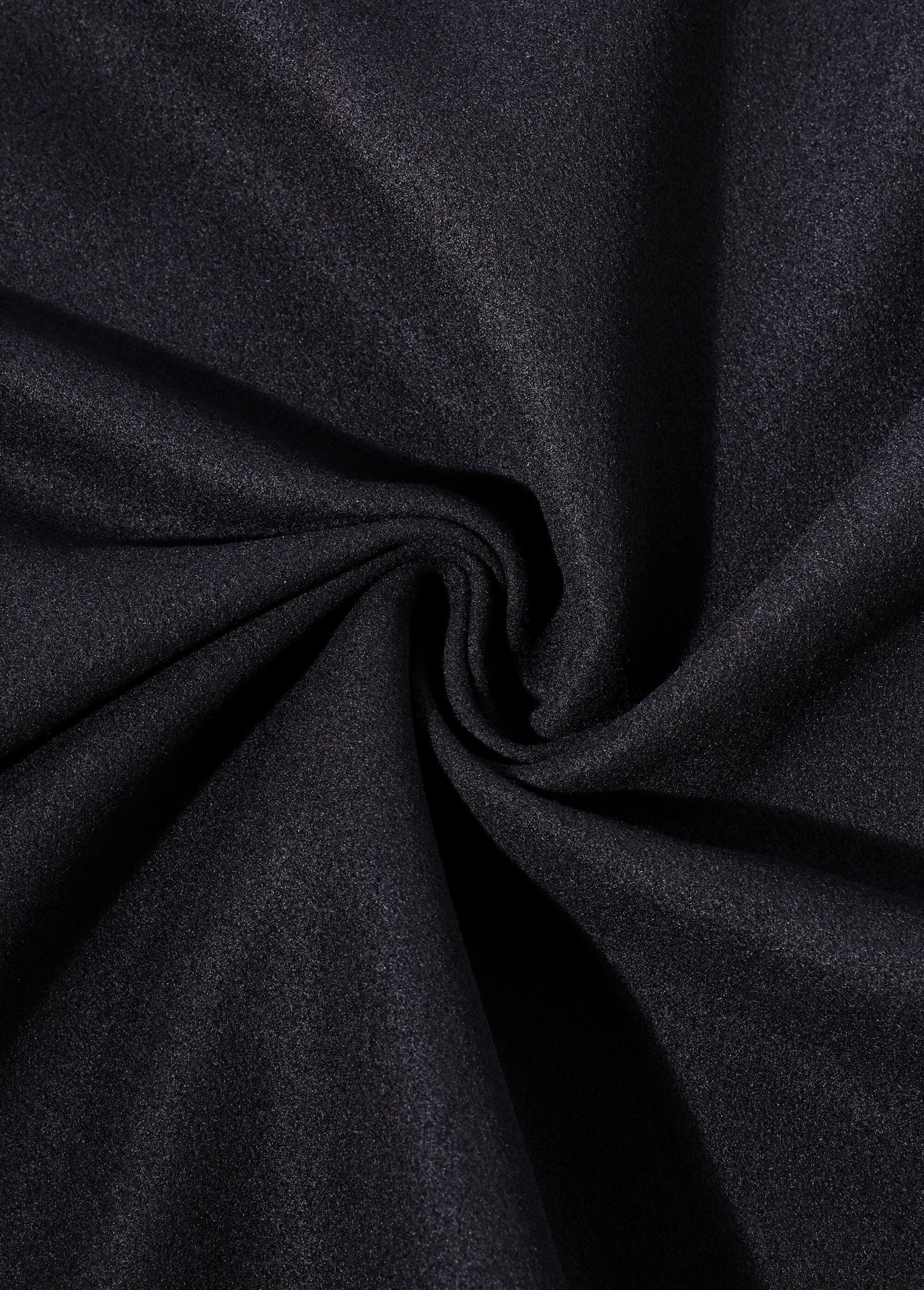 Coupon tissu mode façon lainage 2x1,4m NOIR COT116617 FA1