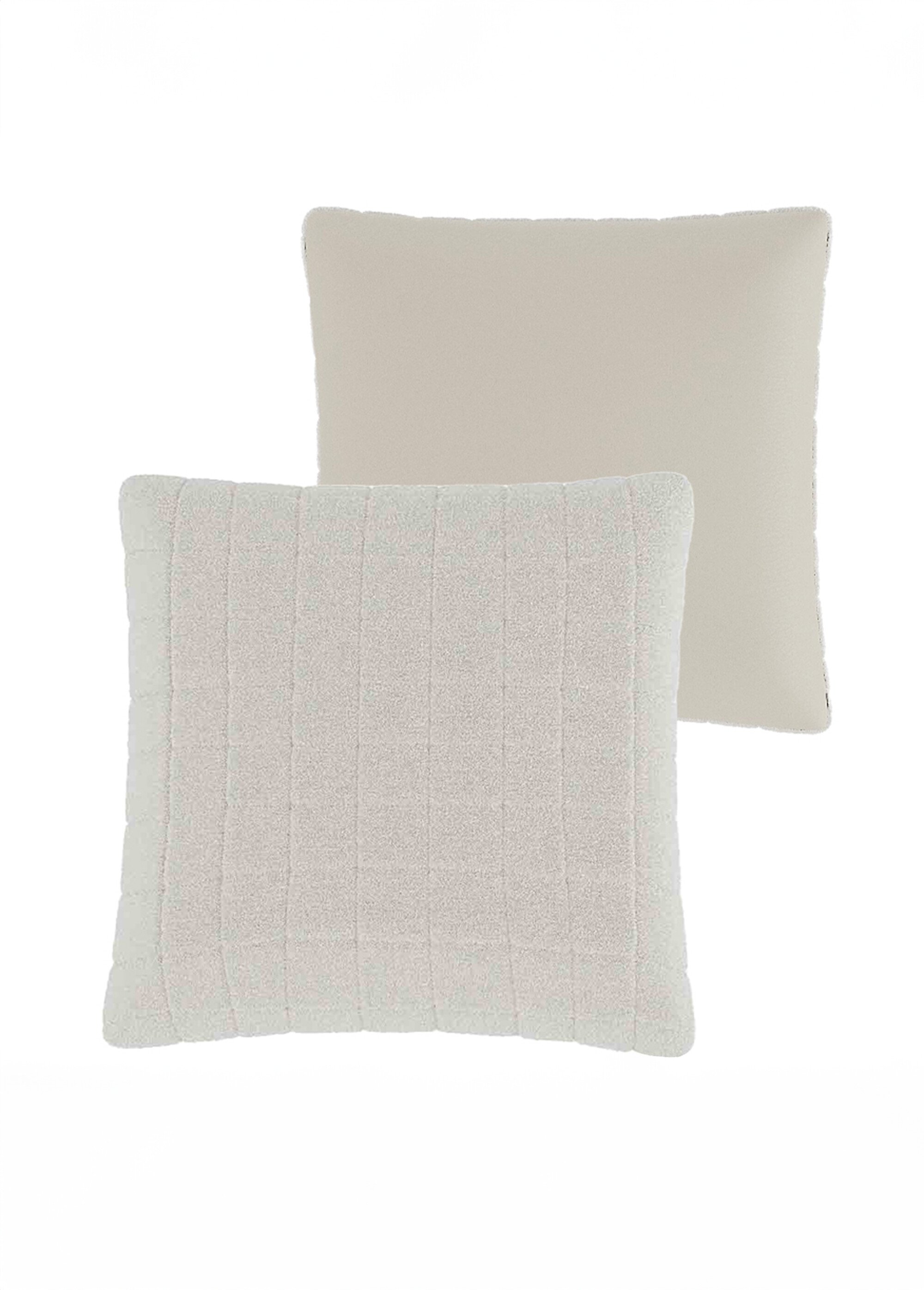 Coussin douceur, effet fourrure Blanc POT-ISTANBUL DE1