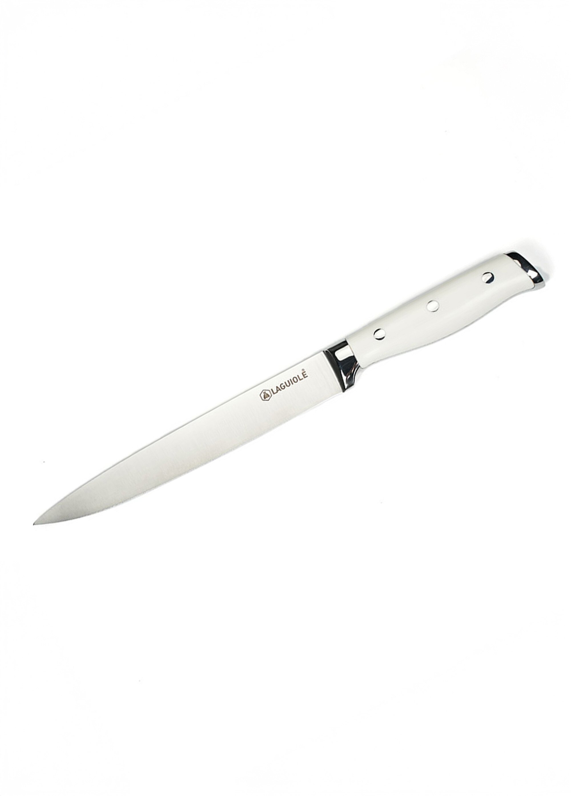 Couteau à trancher lame forgée, Elégance Blanc 9171935 FA1