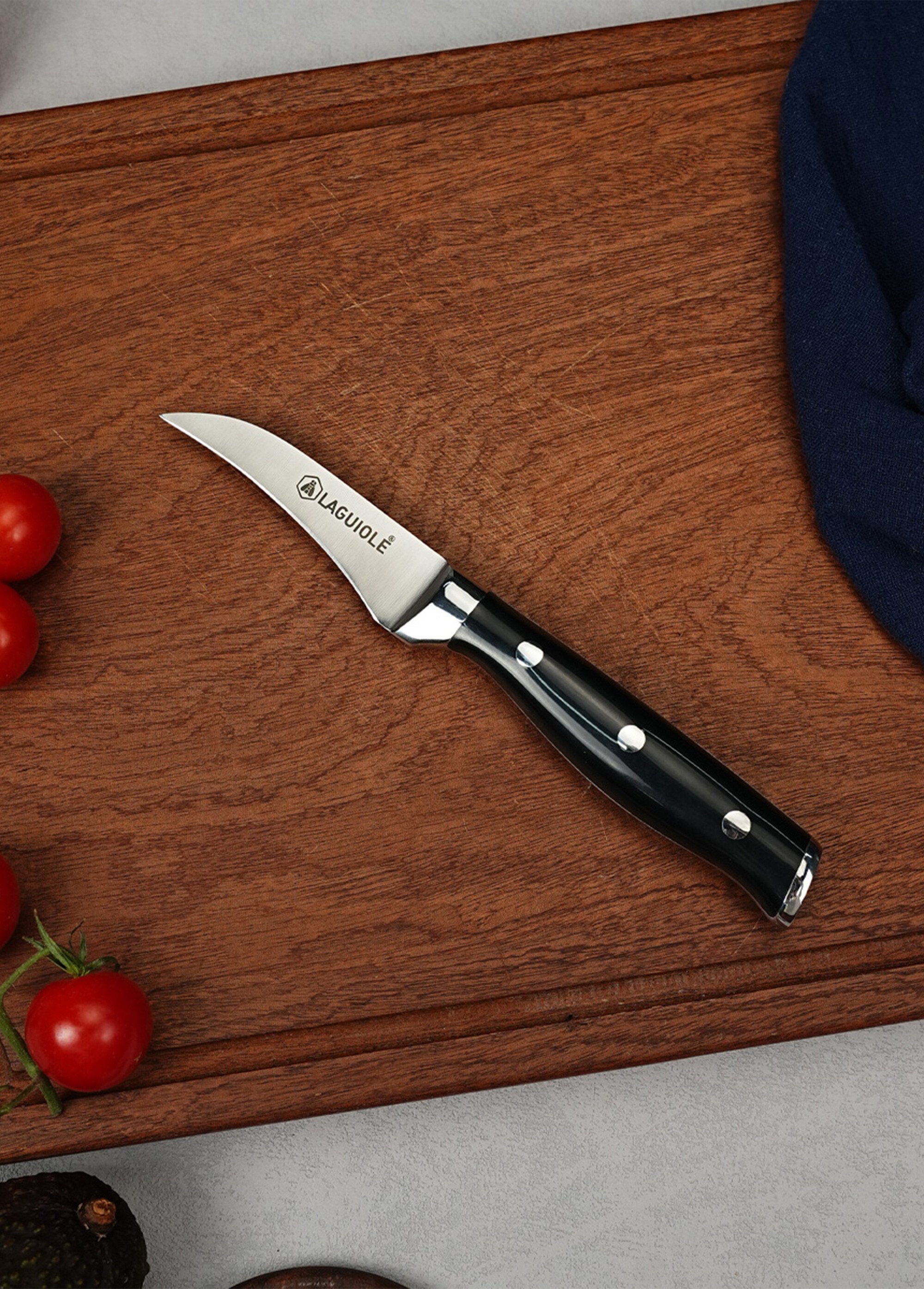 Couteau bec d'oiseau lame forgée, Elégance Noir 9170600 SI1