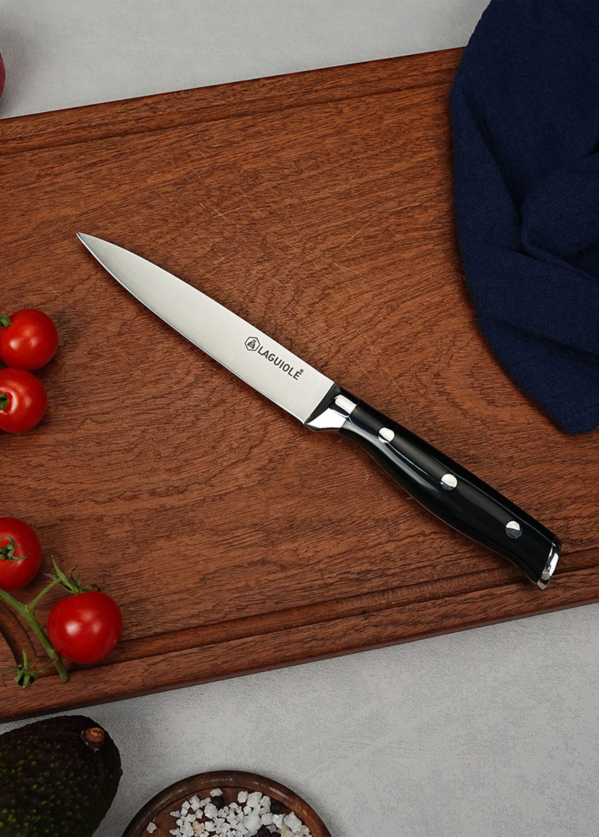 Couteau d'office lame forgée, Essentials Noir 9170610 SI1