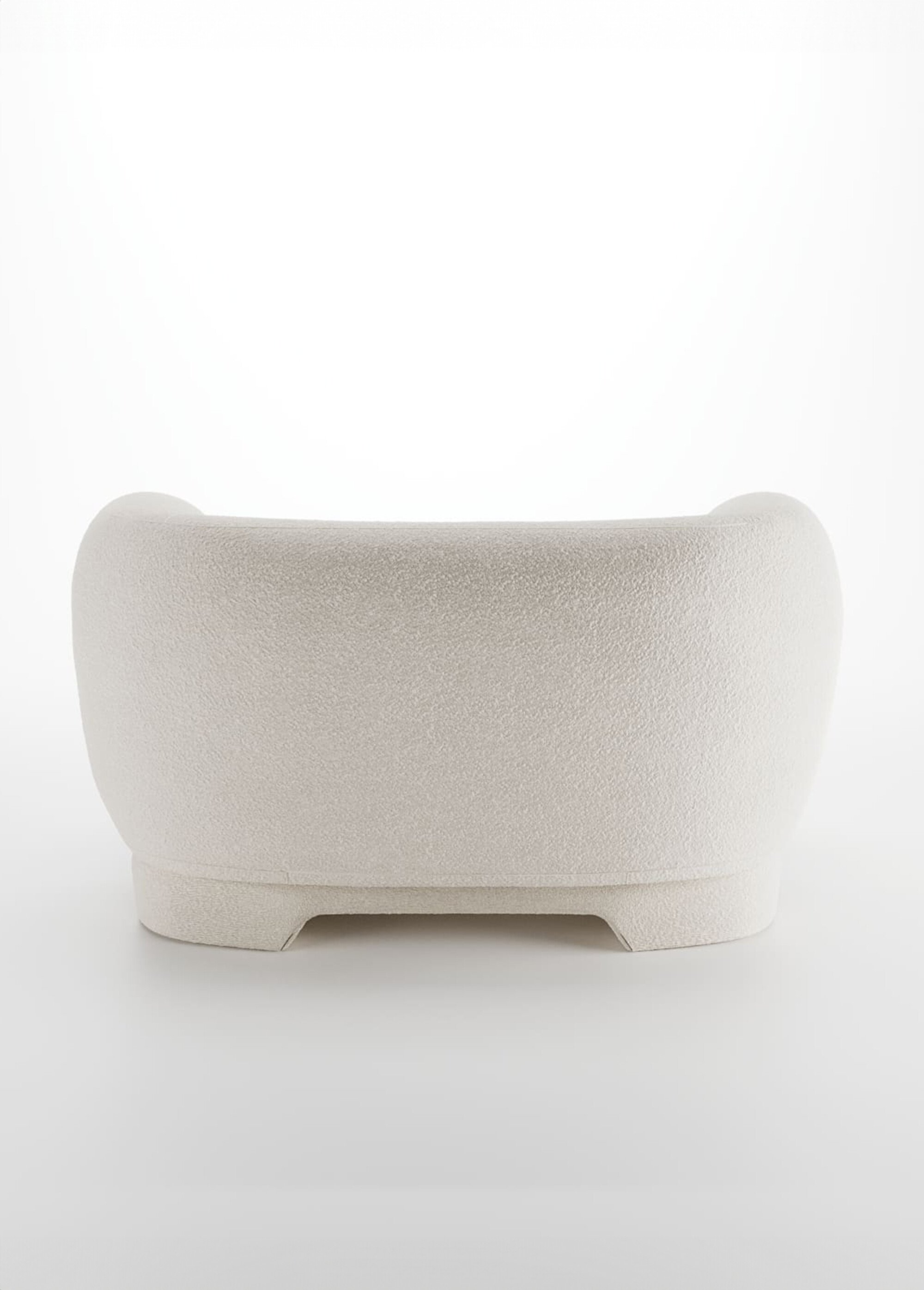 Fauteuil large en maille bouclée BLANC POT-ALBANO DO1