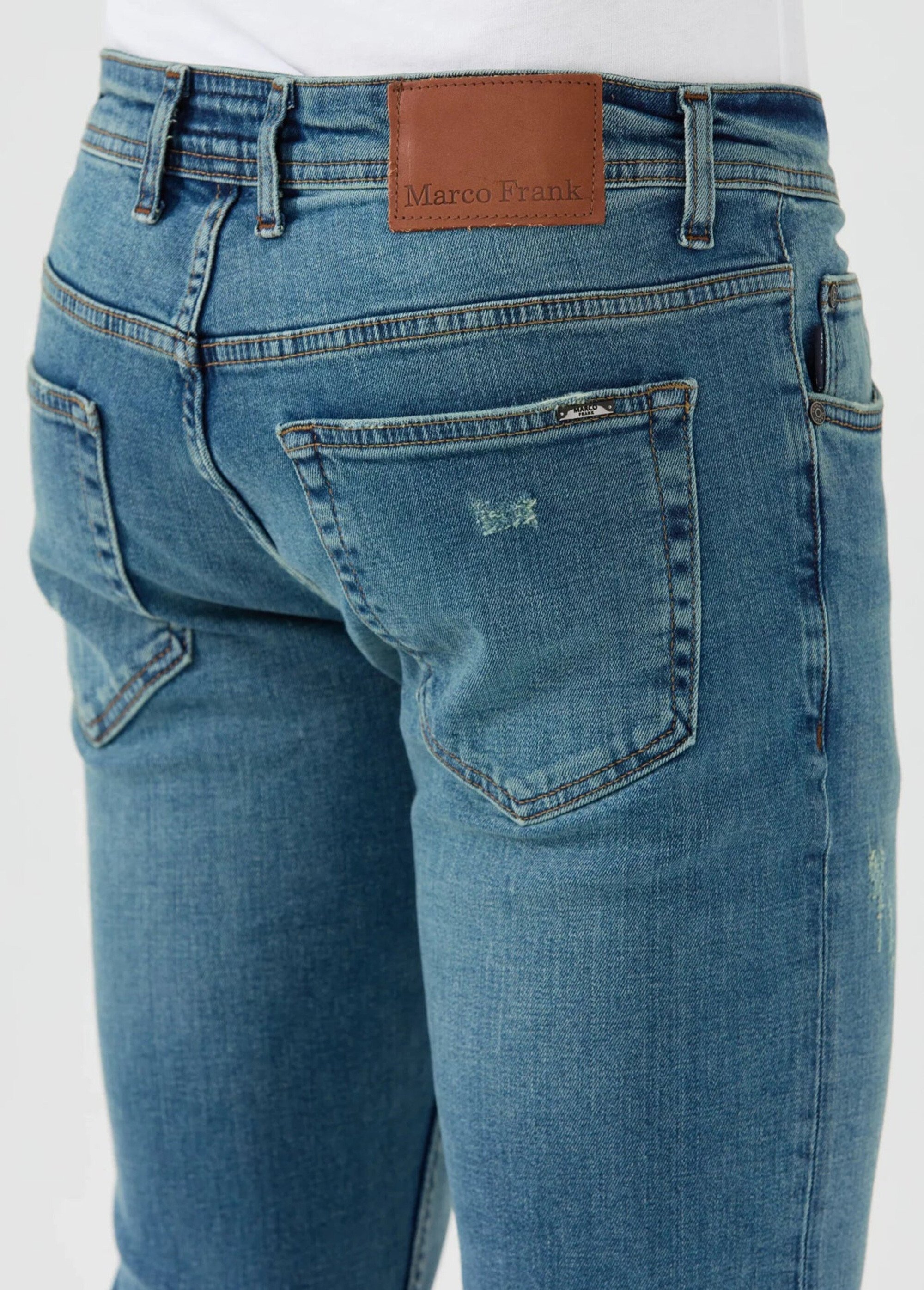 Jean 5 poches regular détails déchirés Homme Bleu MFKKALMAN DO1