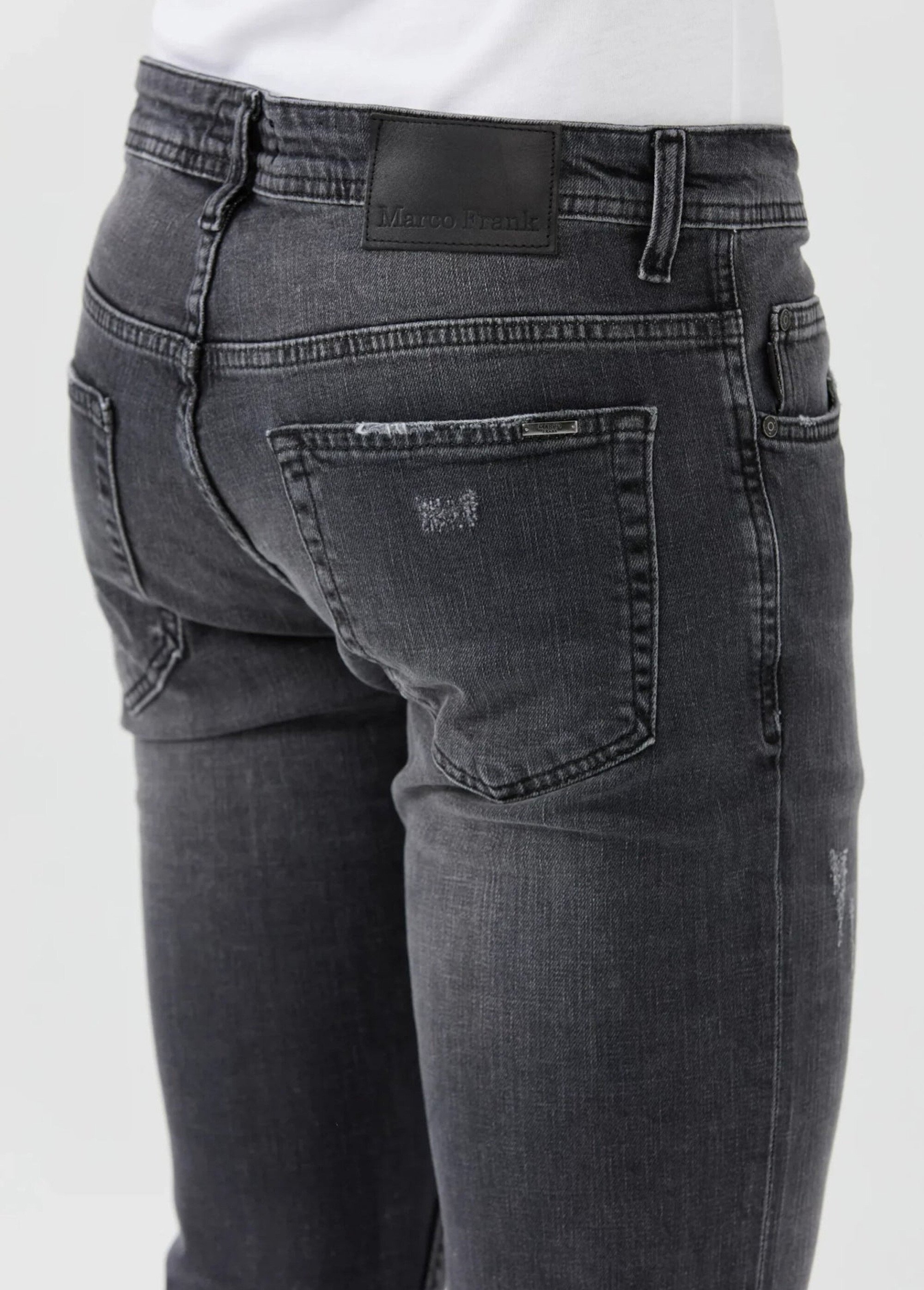 Jean 5 poches regular détails déchirés Homme Gris MFKKALMAN DO1