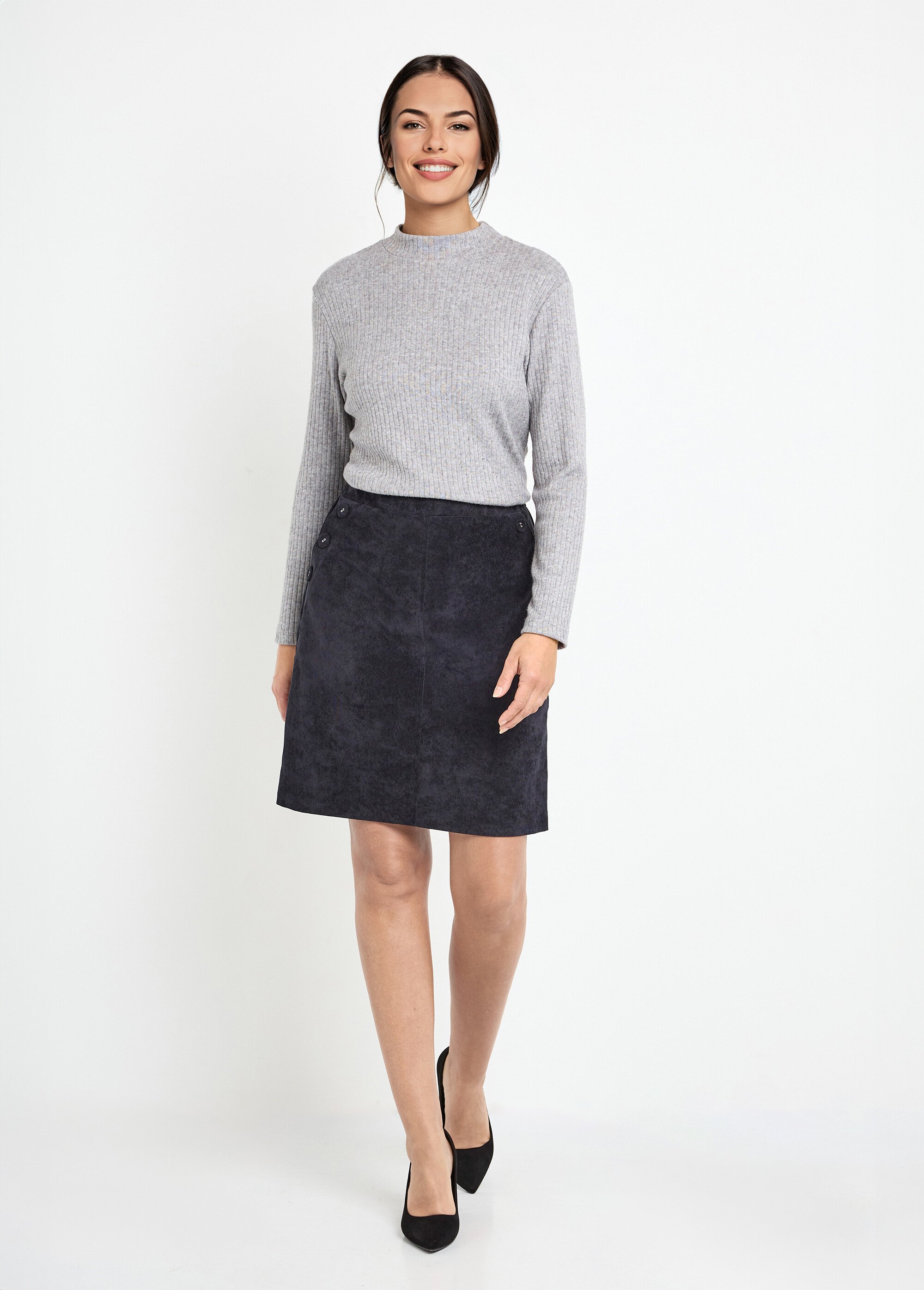 Jupe en velours avec nœud devant - Noir - FEMME | H&M FR Jupe en velours avec nœud devant - Noir - FEMME | H&M FR