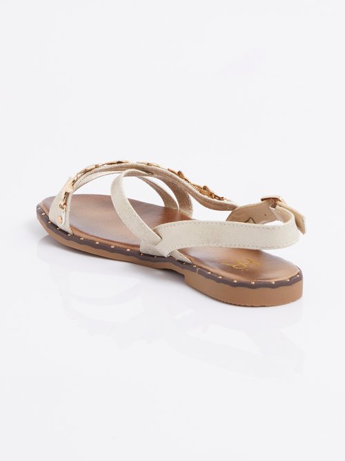 Nu pieds croisés détails étoile de mer Femme Beige ERYLA-741 DO1