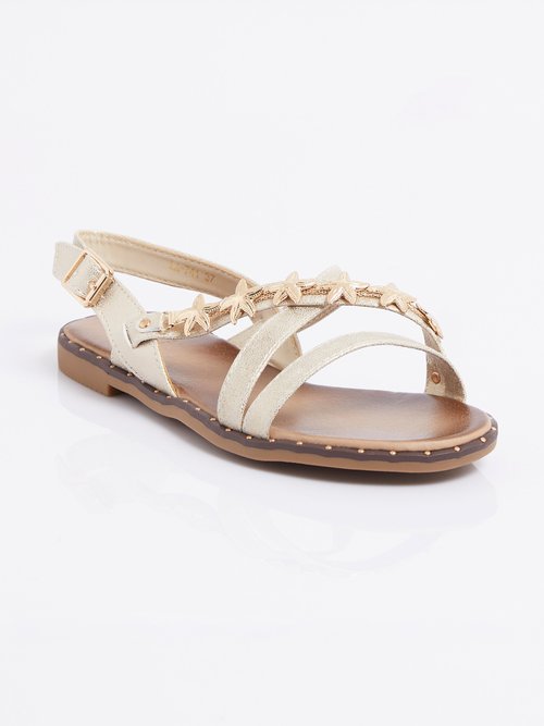 Nu pieds croisés détails étoile de mer Femme Beige ERYLA-741 FA1