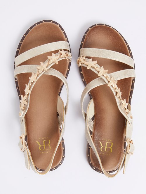 Nu pieds croisés détails étoile de mer Femme Beige ERYLA-741 OV1