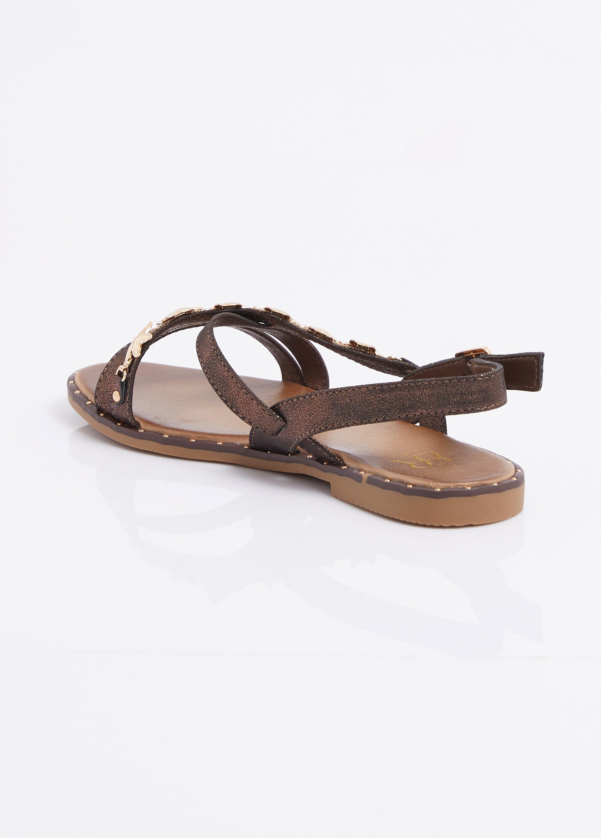 Nu pieds croisés détails étoile de mer Femme Marron ERYLA-741 DO1