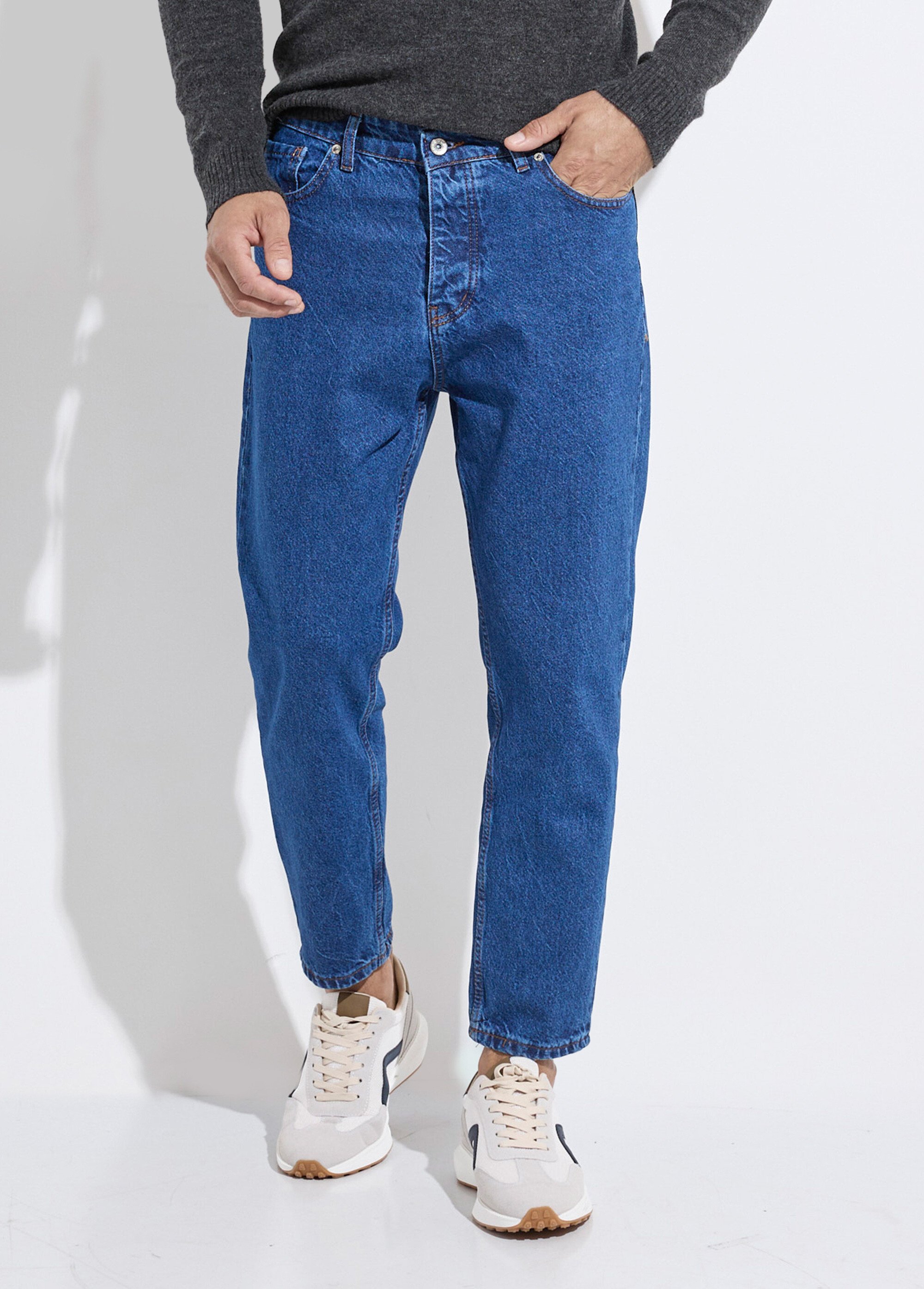 Jean 5 poches homme, coupe tendance Homme Bleu MAXK608 FA1