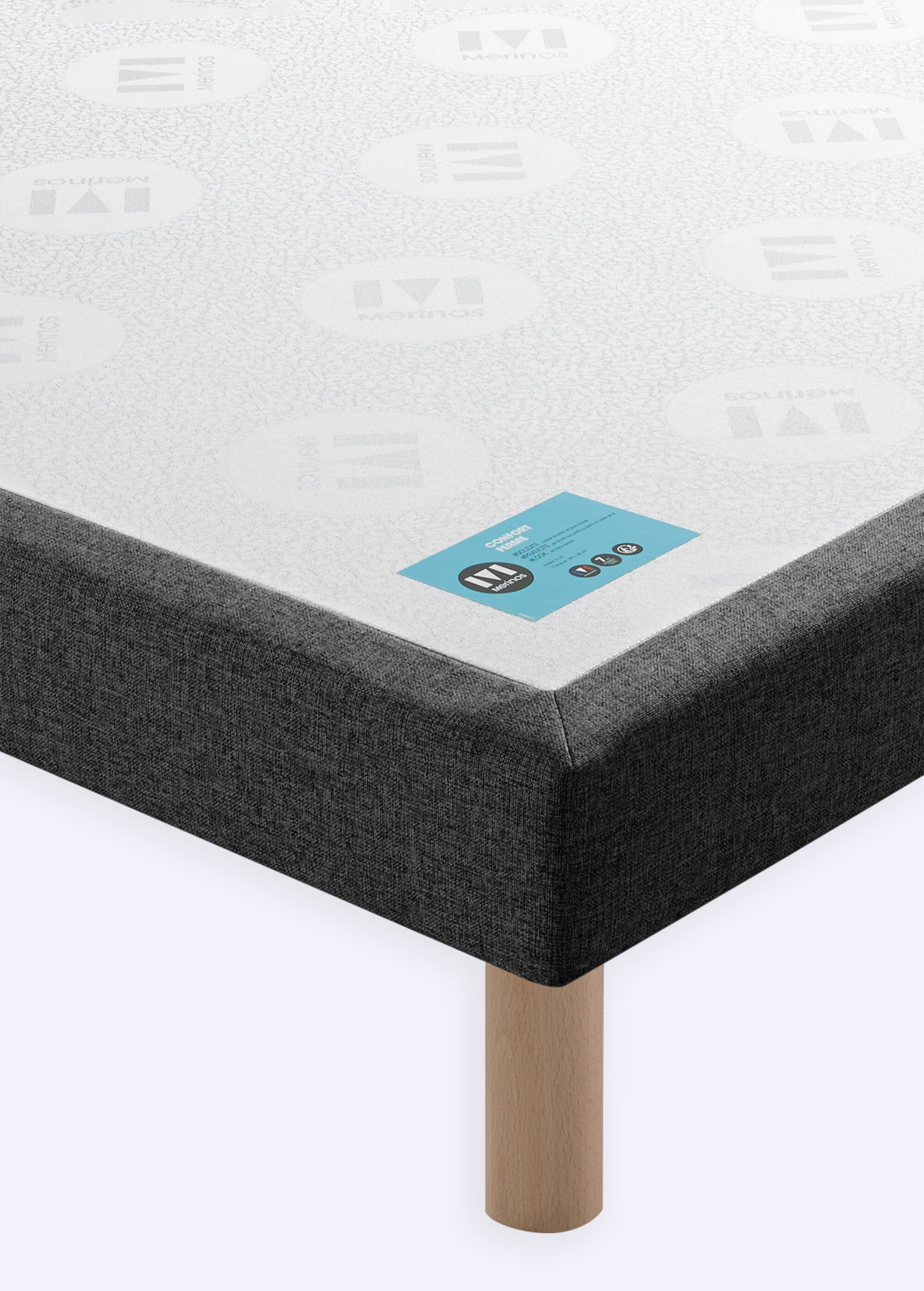 Sommier tapissier épaisseur 14cm, lattes GRIS ANTHRACITE MER-SOM-PTDORM DE3